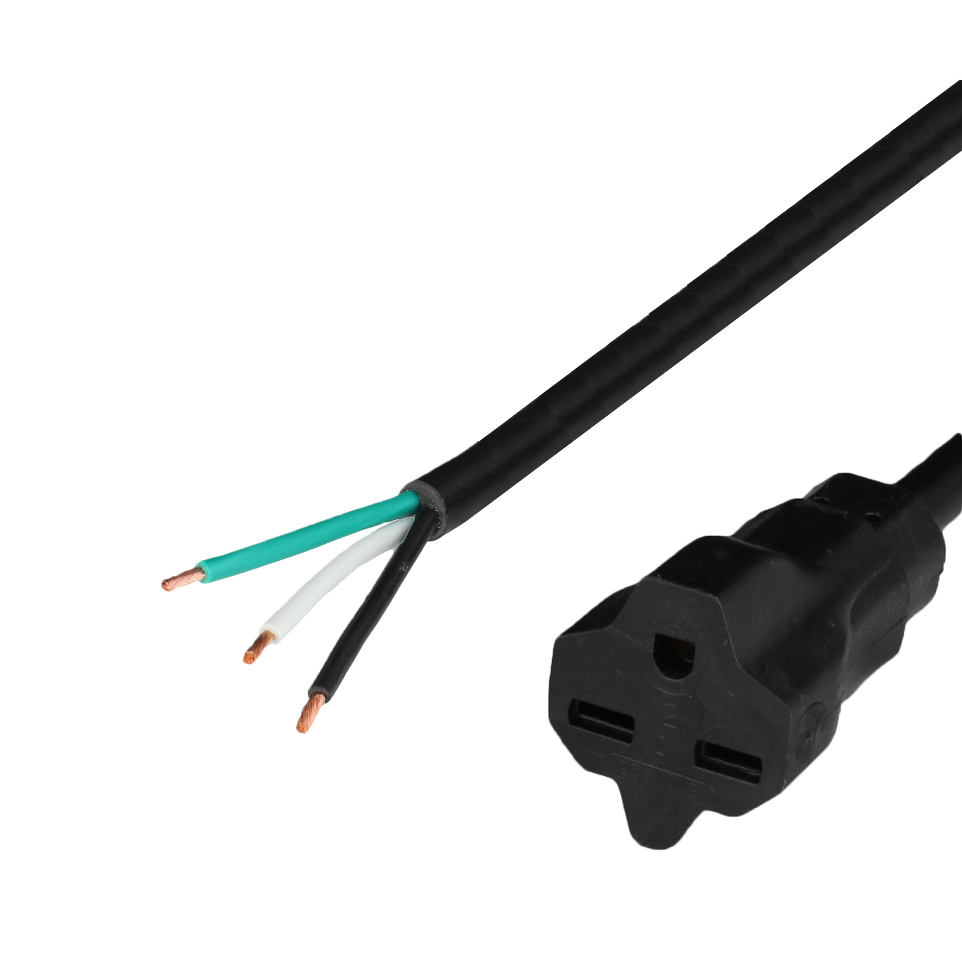 15A 250V NEMA 6-15R (female) to Open (Whips) Power Cables