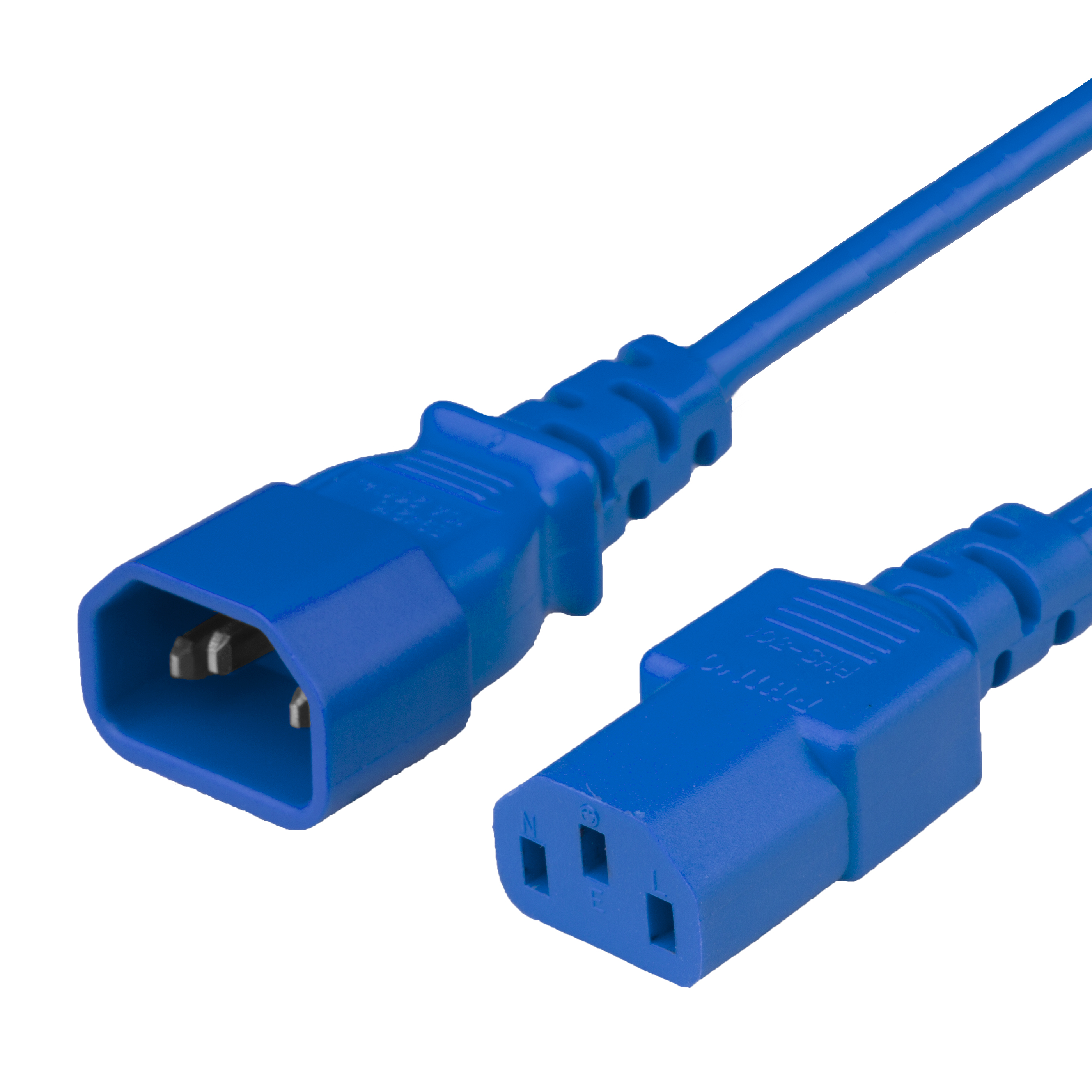 1FT C13 C14 10A 250V BLUE 18/3 SJT Power Cord