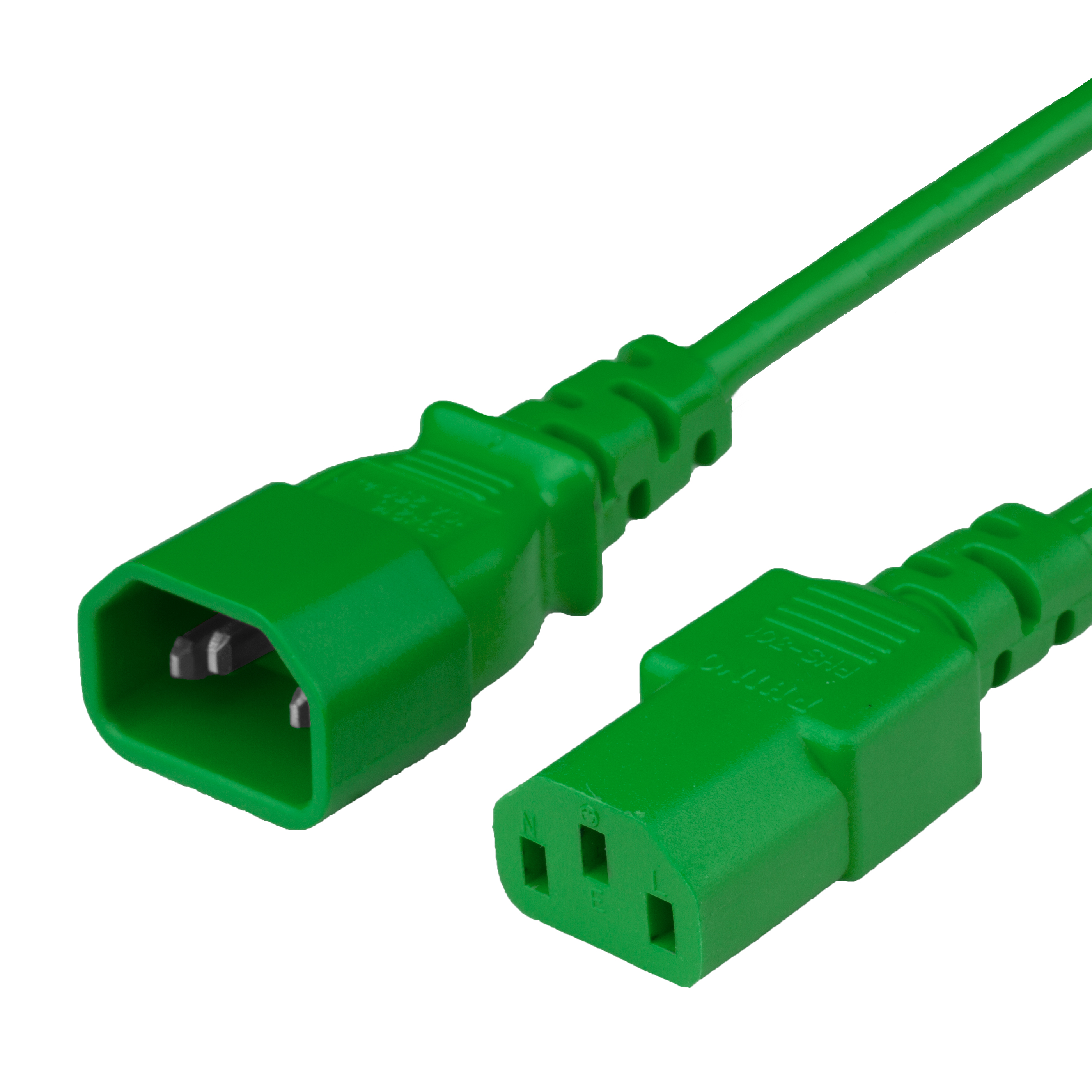 8FT C13 C14 10A 250V GREEN 18/3 SJT Power Cord