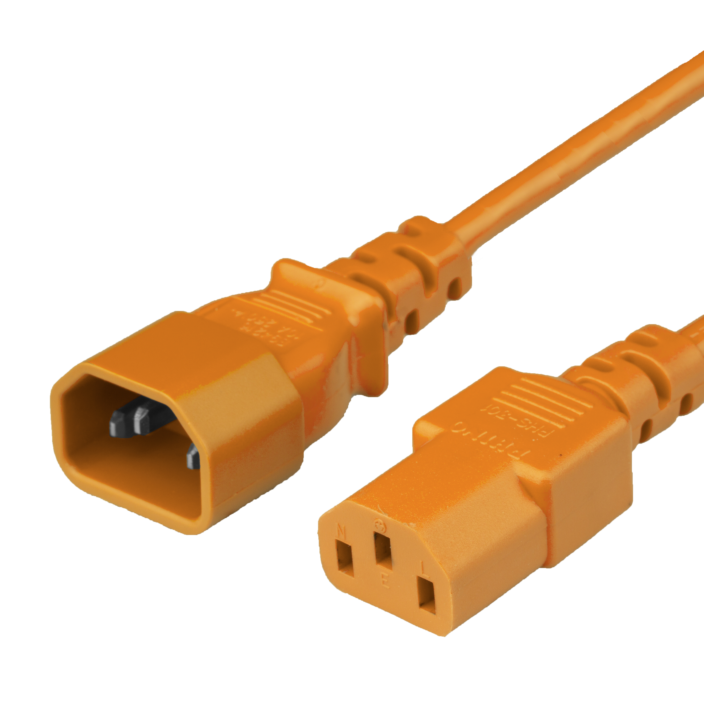 1FT C13 C14 10A 250V 18/3 SJT ORANGE Power Cord