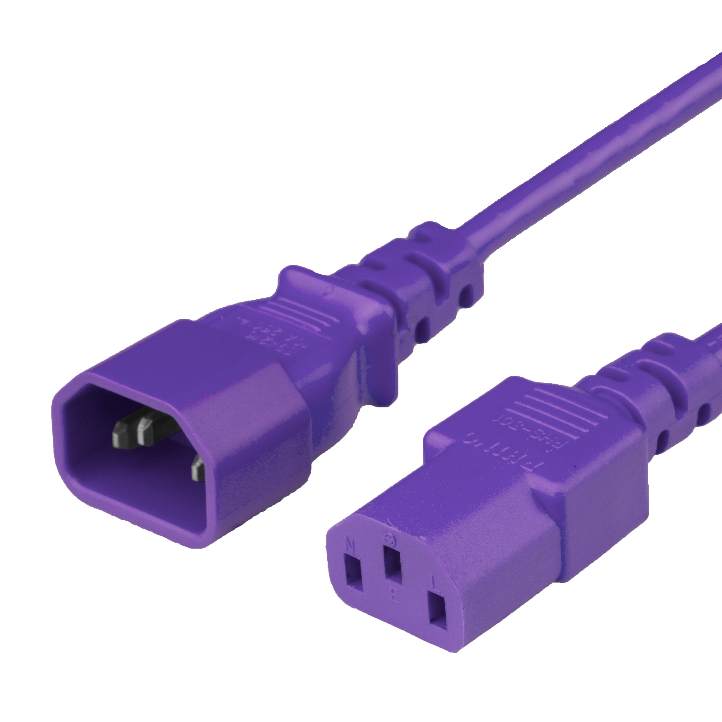 1.5FT C13 C14 10A 250V 18/3 SJT PURPLE Power Cord