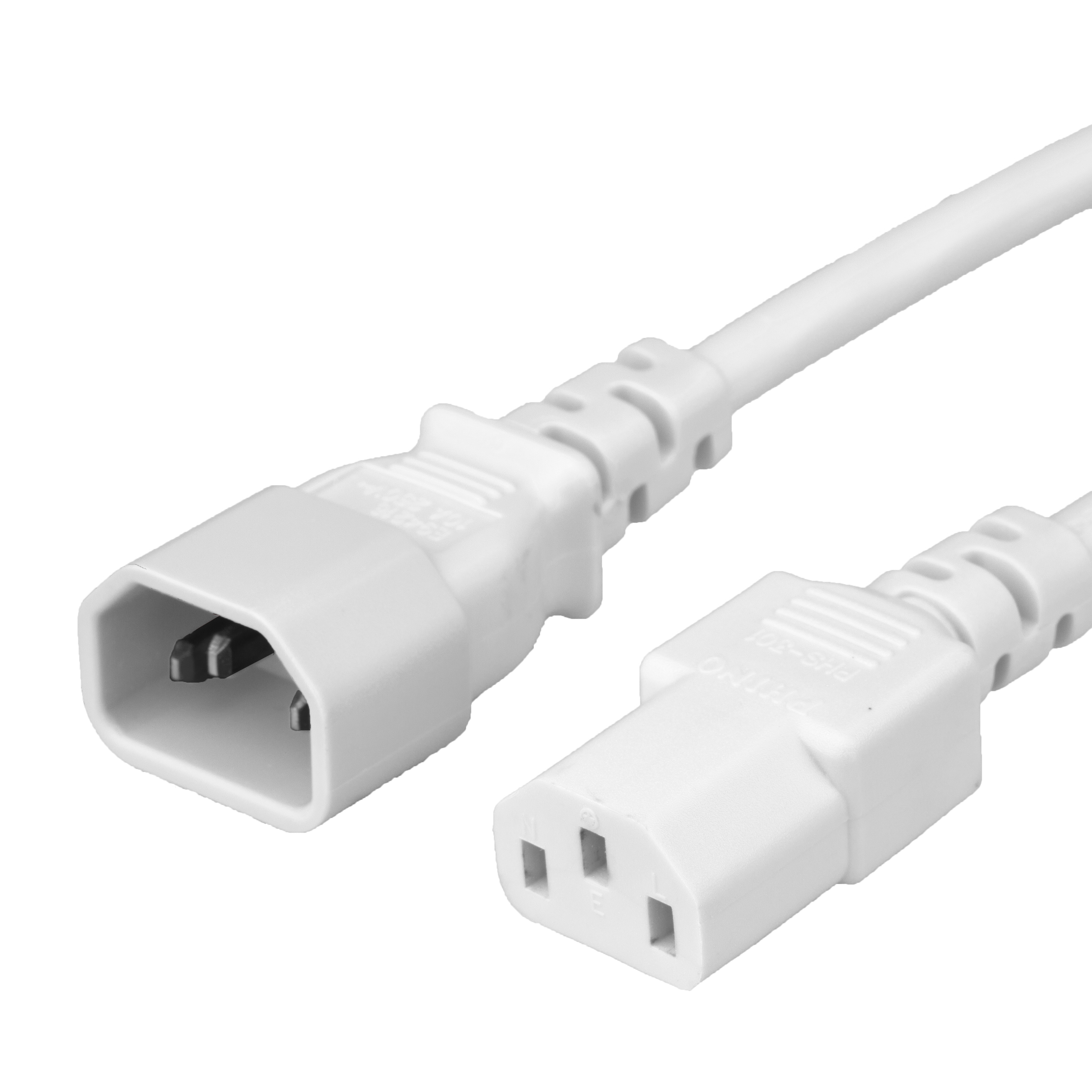 2FT C13 C14 15A 250V WHITE Power Cord