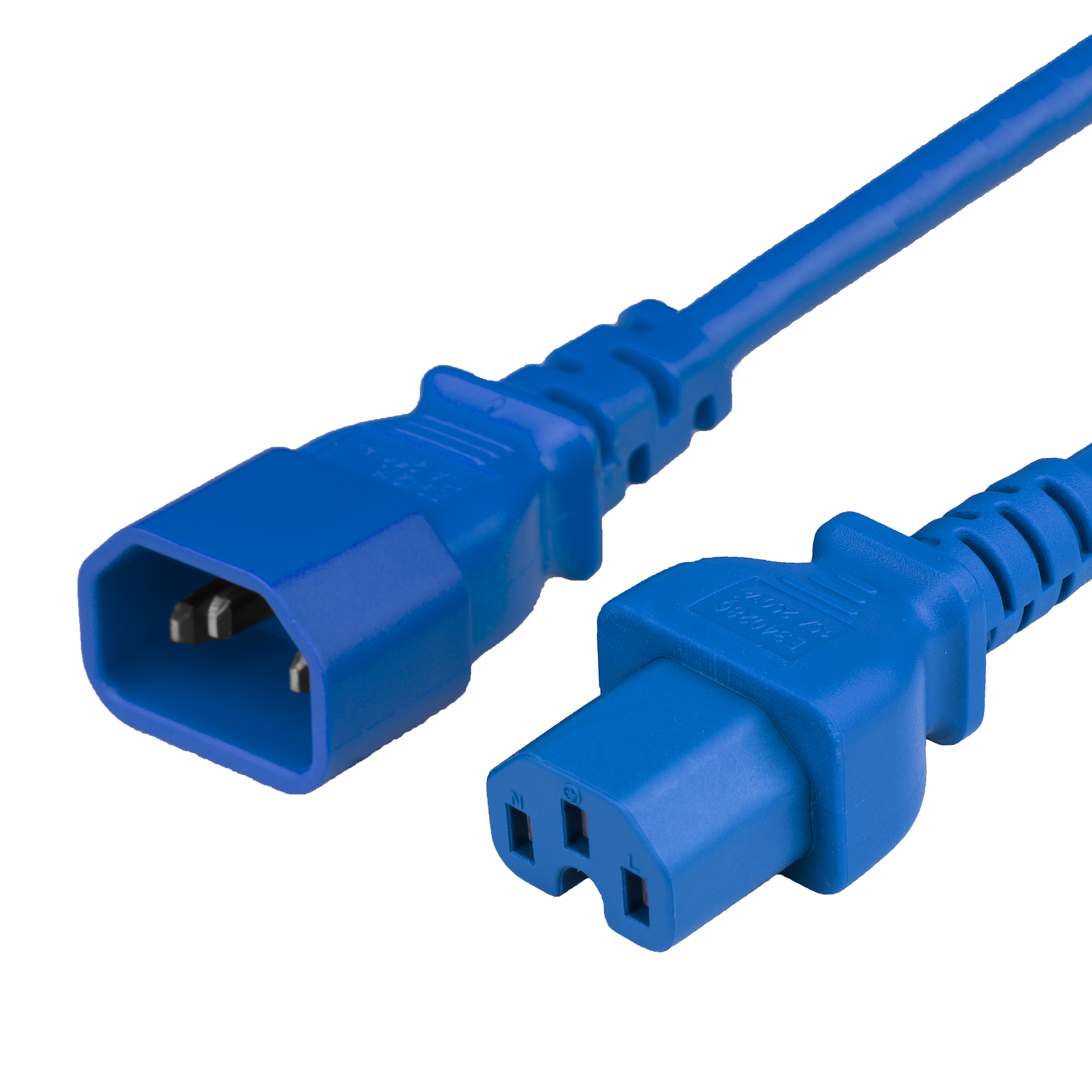 1FT C15 C14 15A 250V 14/3 SJT BLUE Power Cord