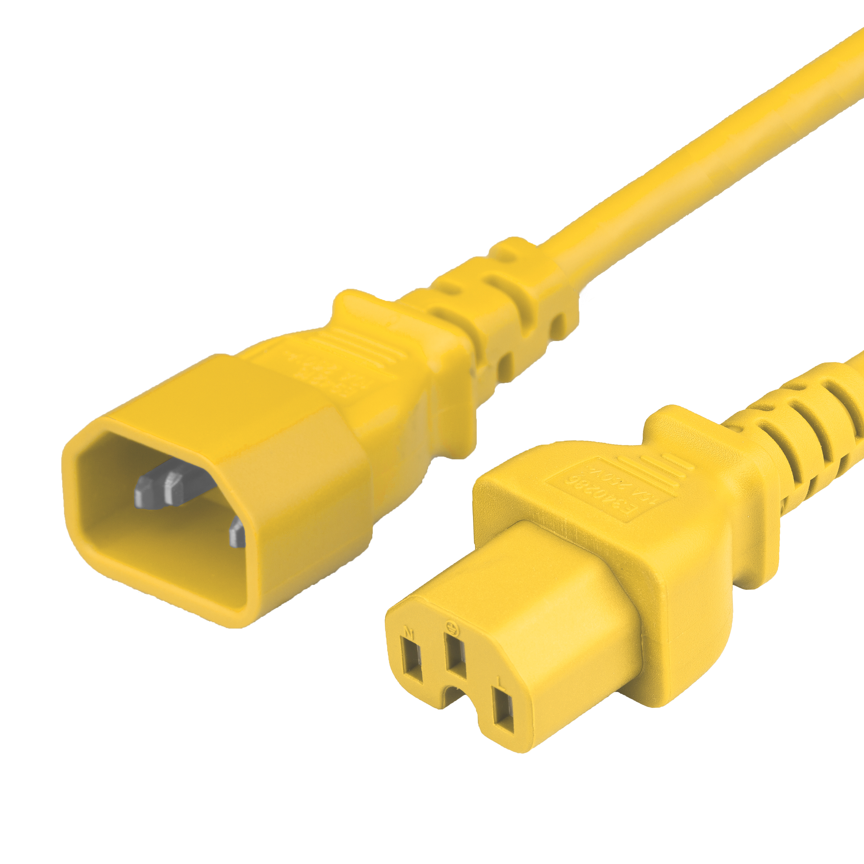 Yellow 15A C14 C15 Power Cords
