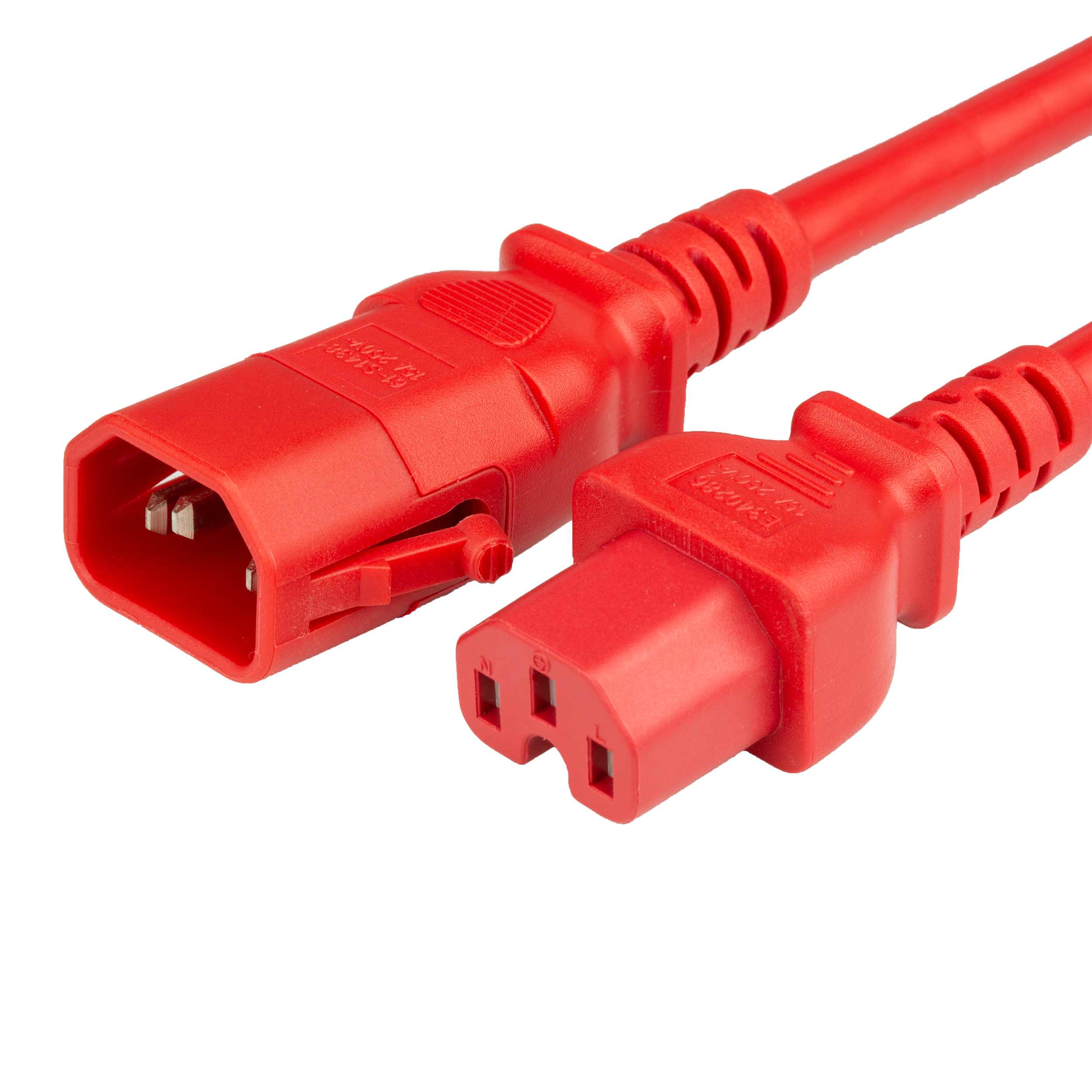 3ft P Lock C14 C15 15a 250v Power Cord Red 