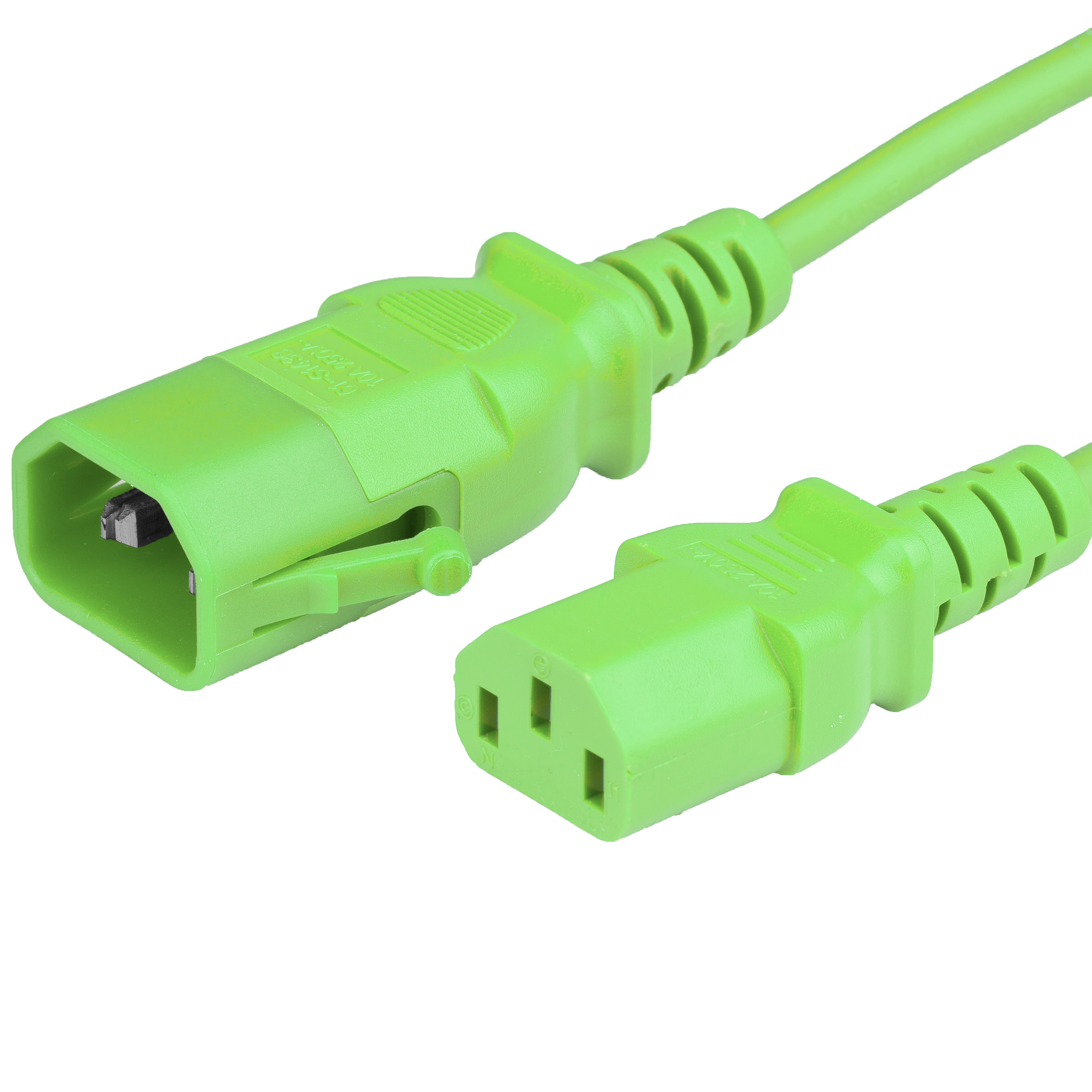 1.5FT C13 C14 P-LOCK 10A 250V GREEN Power Cord
