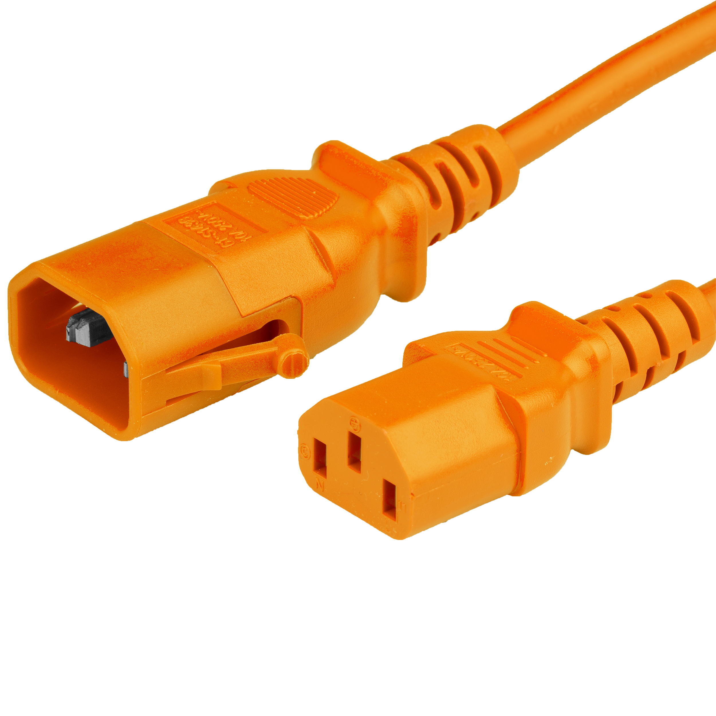 5FT P-LOCK C14 to C13 15A 250V 14awg 105c SJT ORANGE