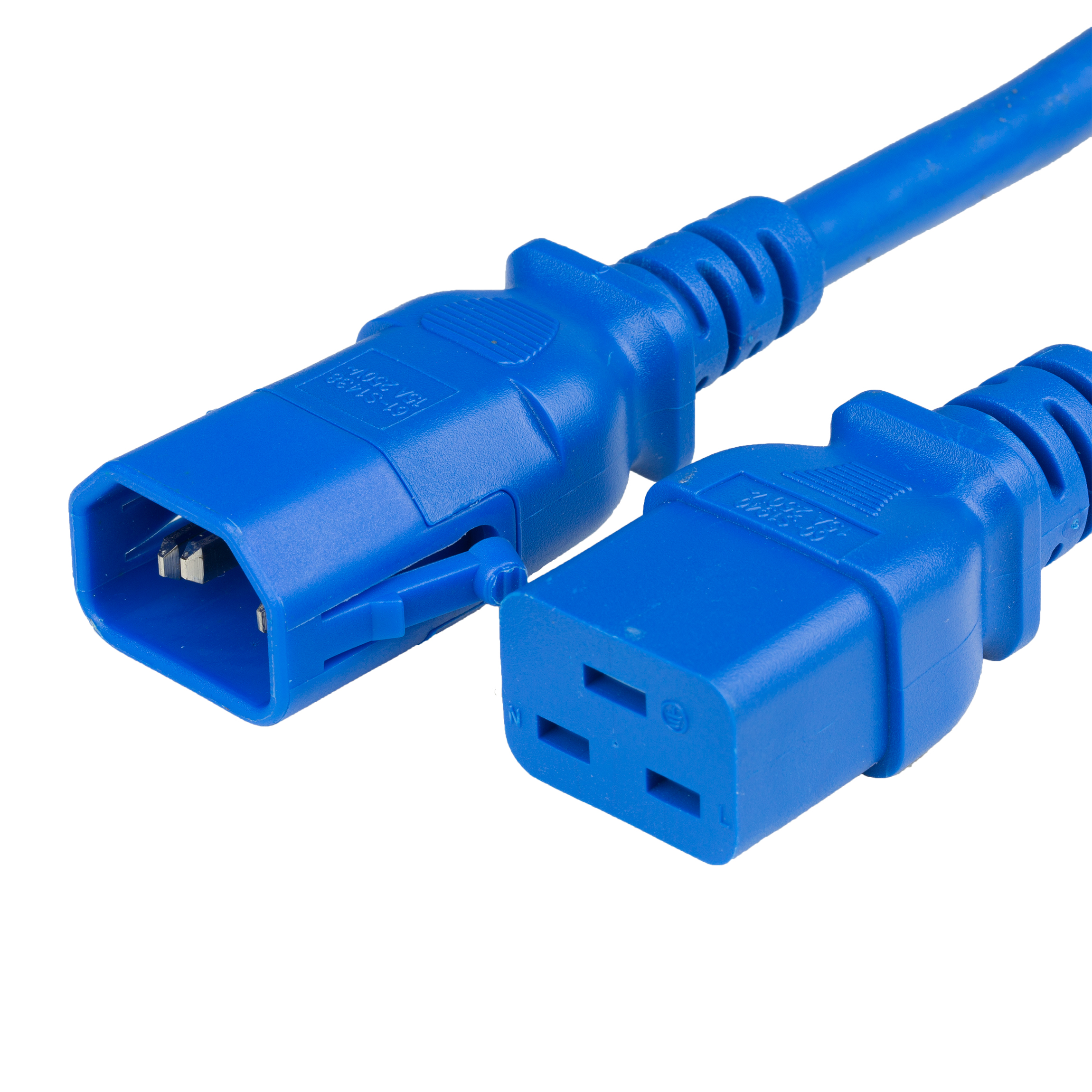 Blue 15A P-Lock C14 C19 Power Cords