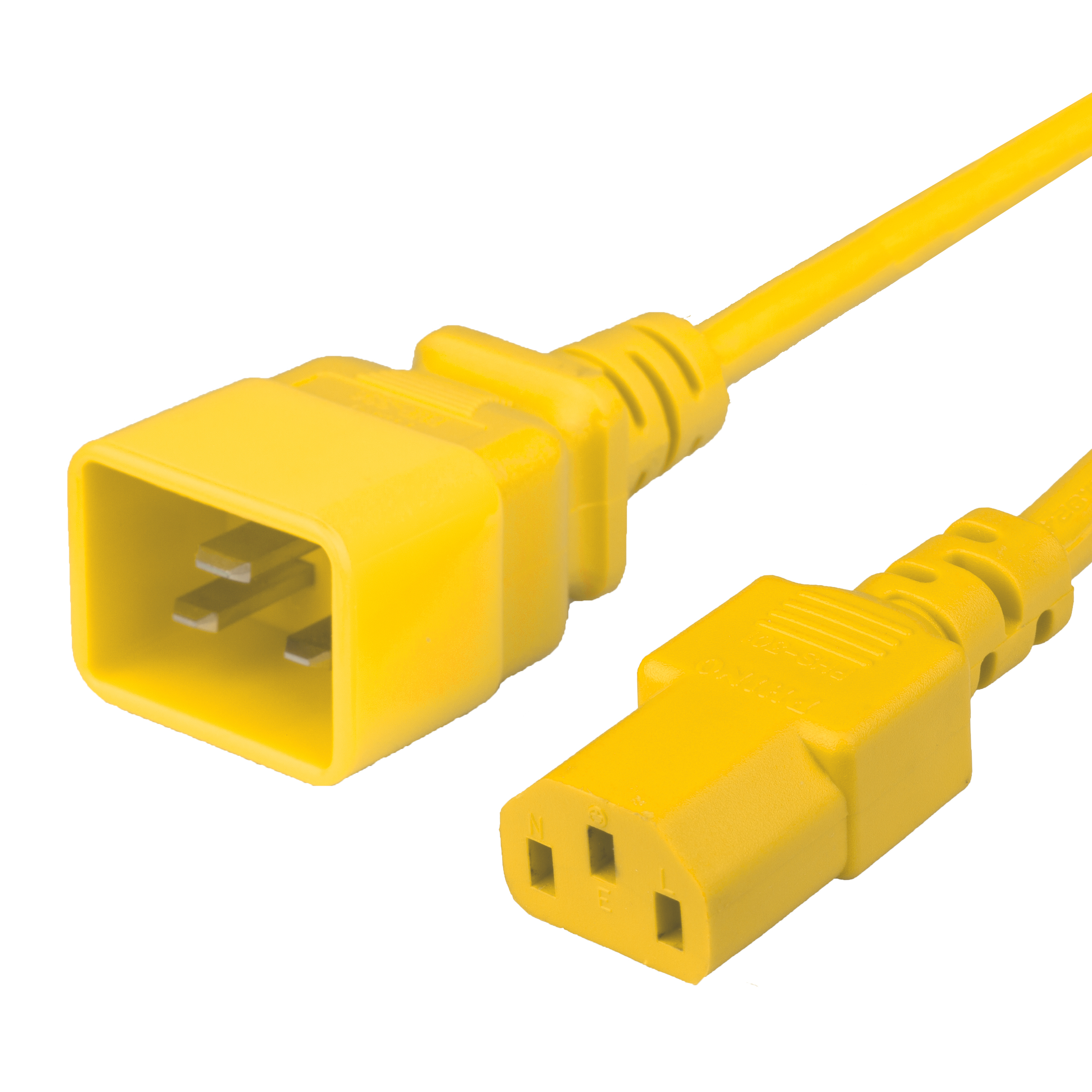 Yellow 15A C20 C13 Adapter Power Cords