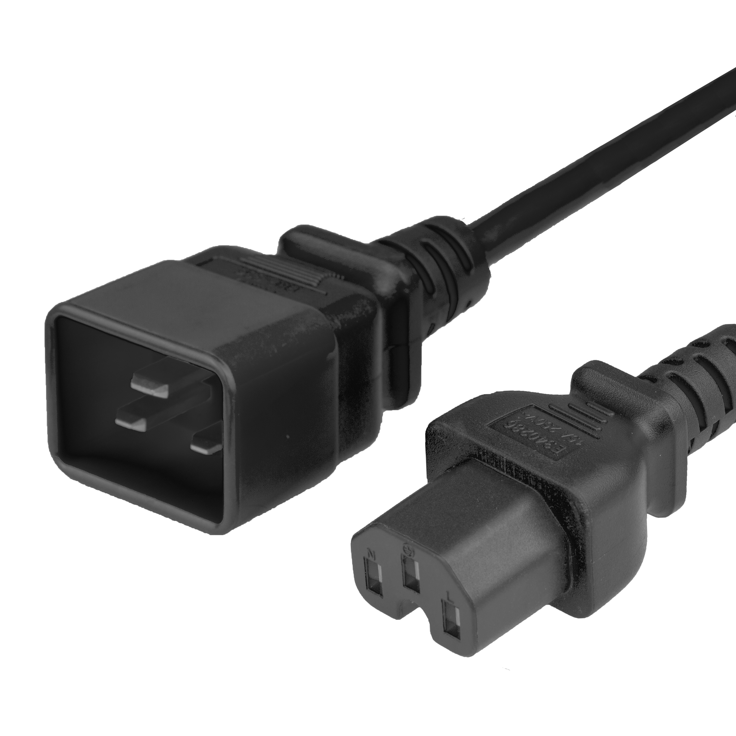 Black 15A C20 C15 Power Cords