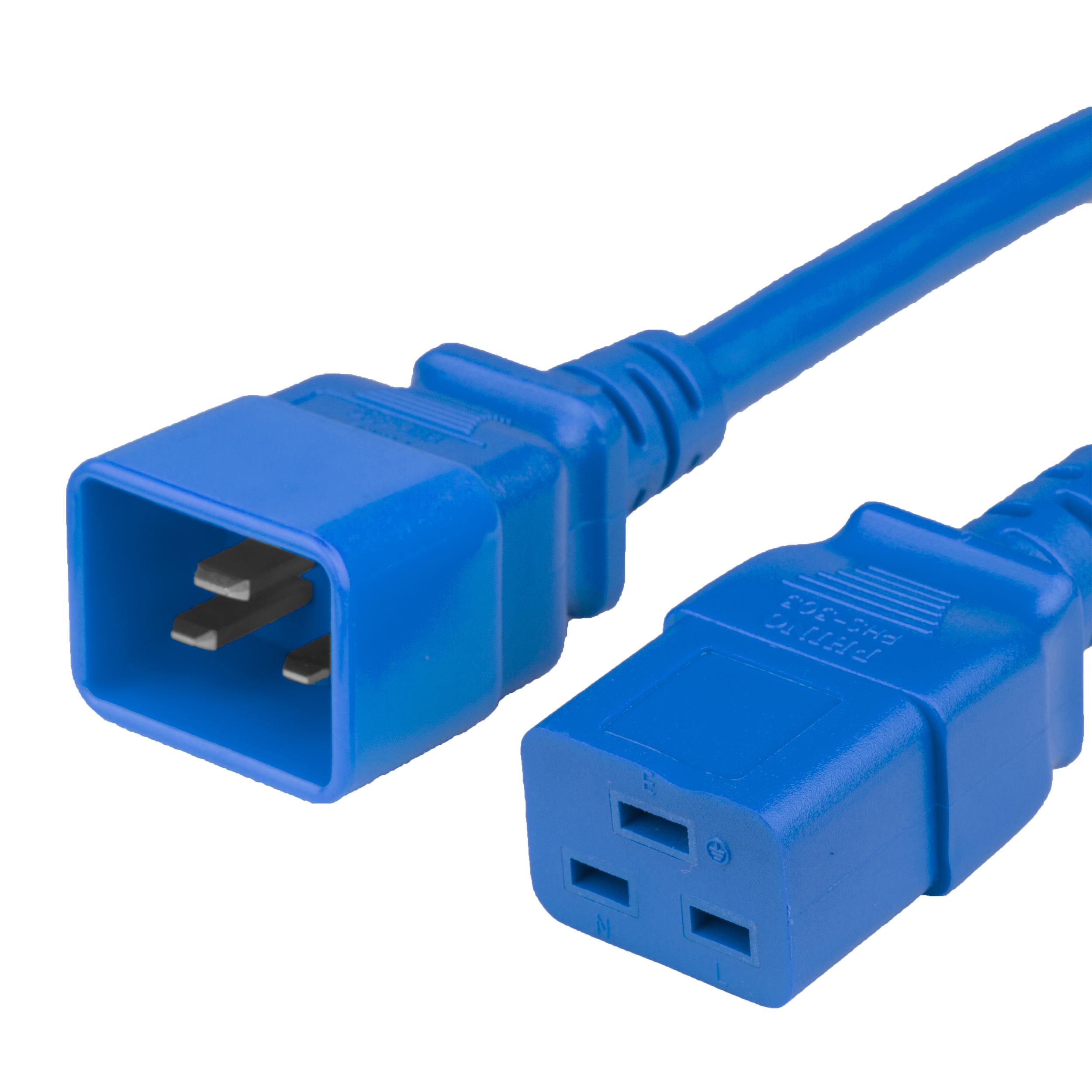 Blue 20A C19 C20 Data Center Power Cords