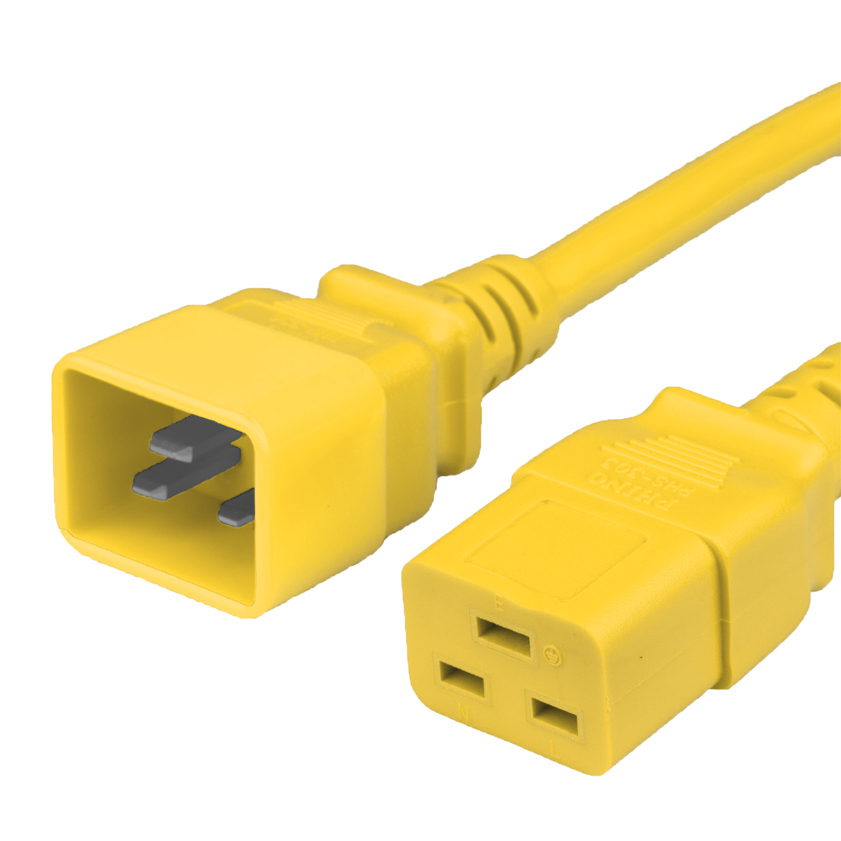 Yellow 20A C19 C20 Data Center Power Cords