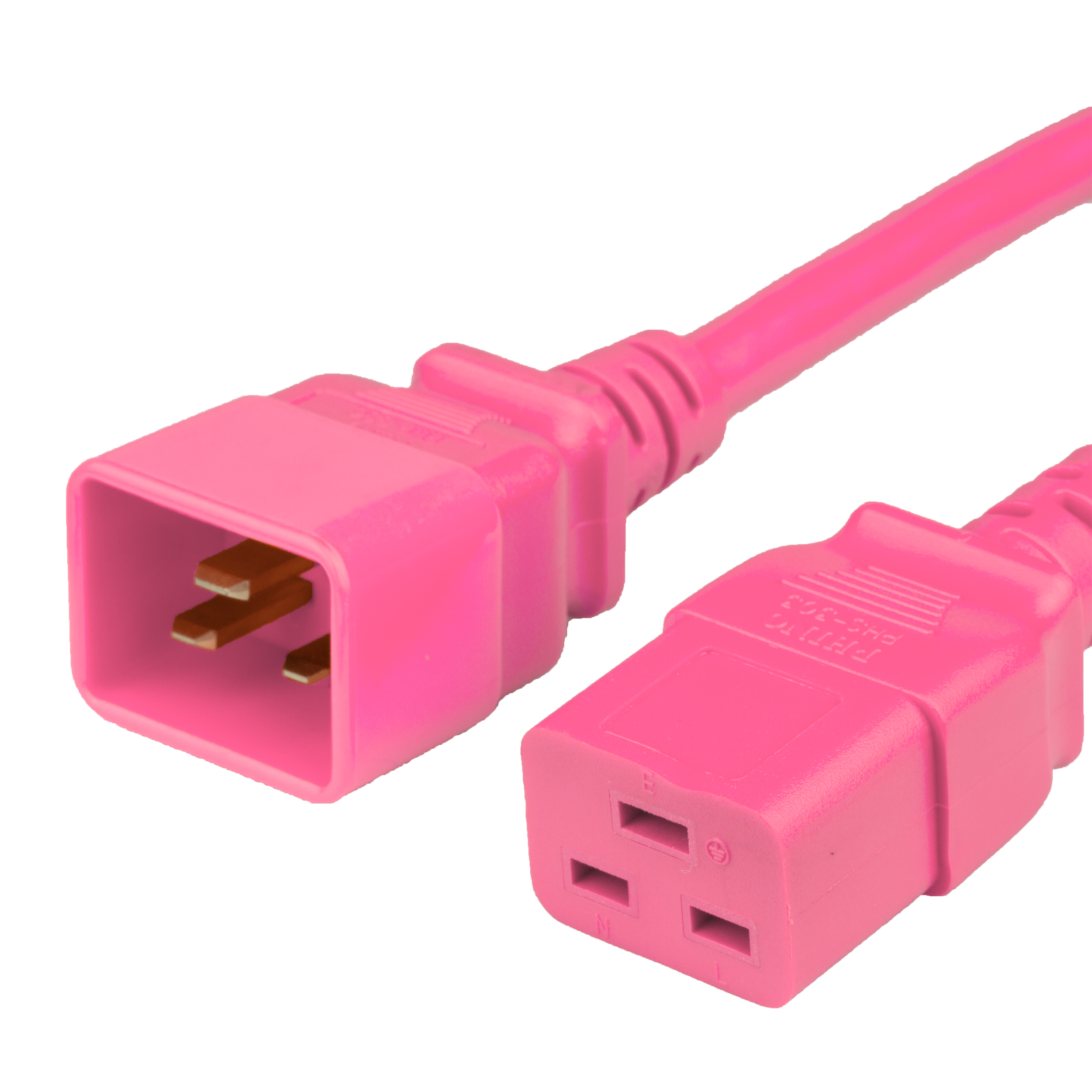 Pink 20A C19 C20 Data Center Power Cords