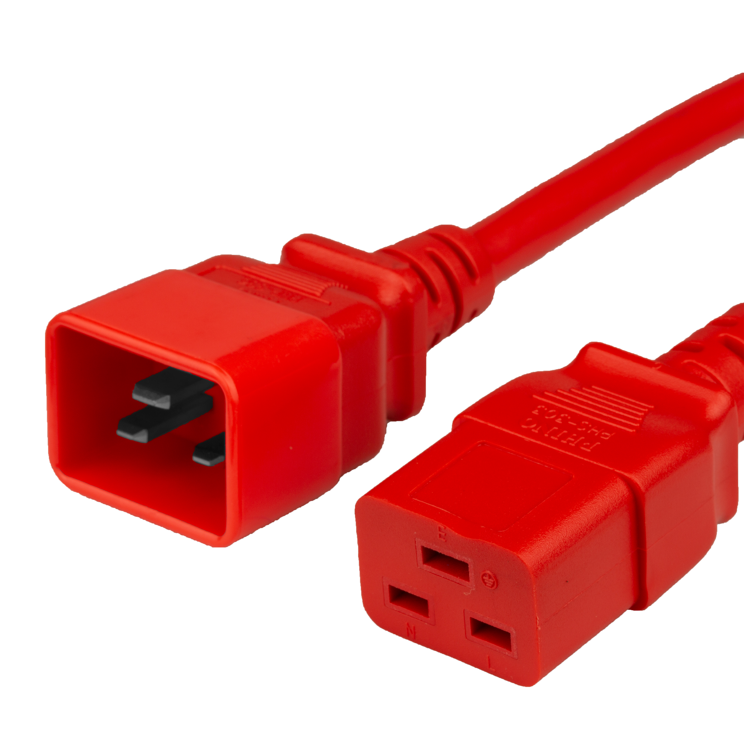 Red 20A C19 C20 Data Center Power Cords