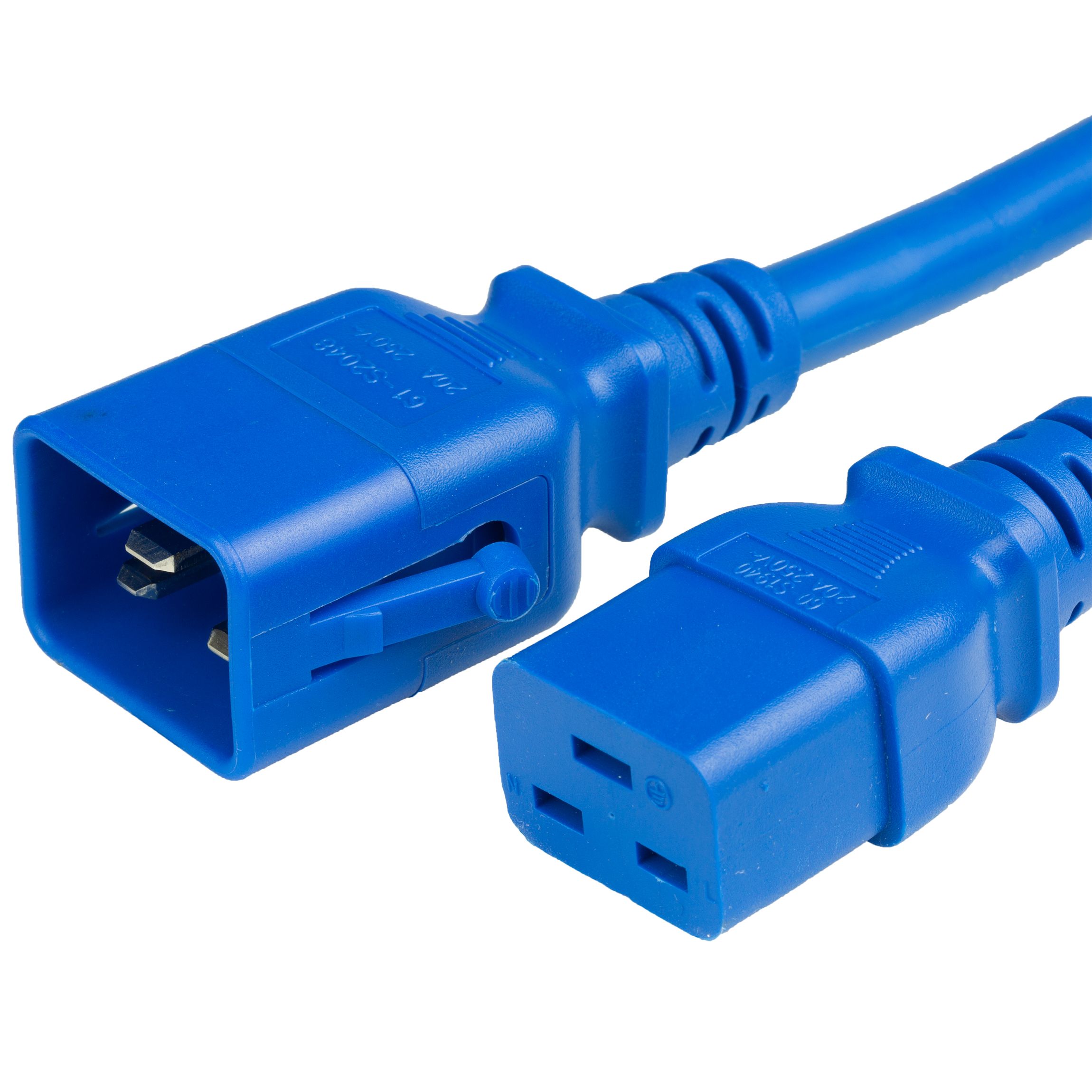 Blue 20A P-Lock C20 C19 Power Cords
