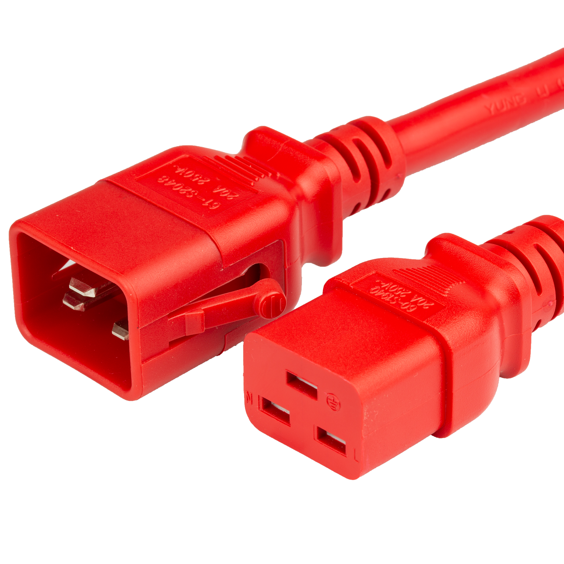 Red 20A P-Lock C20 C19 Power Cords