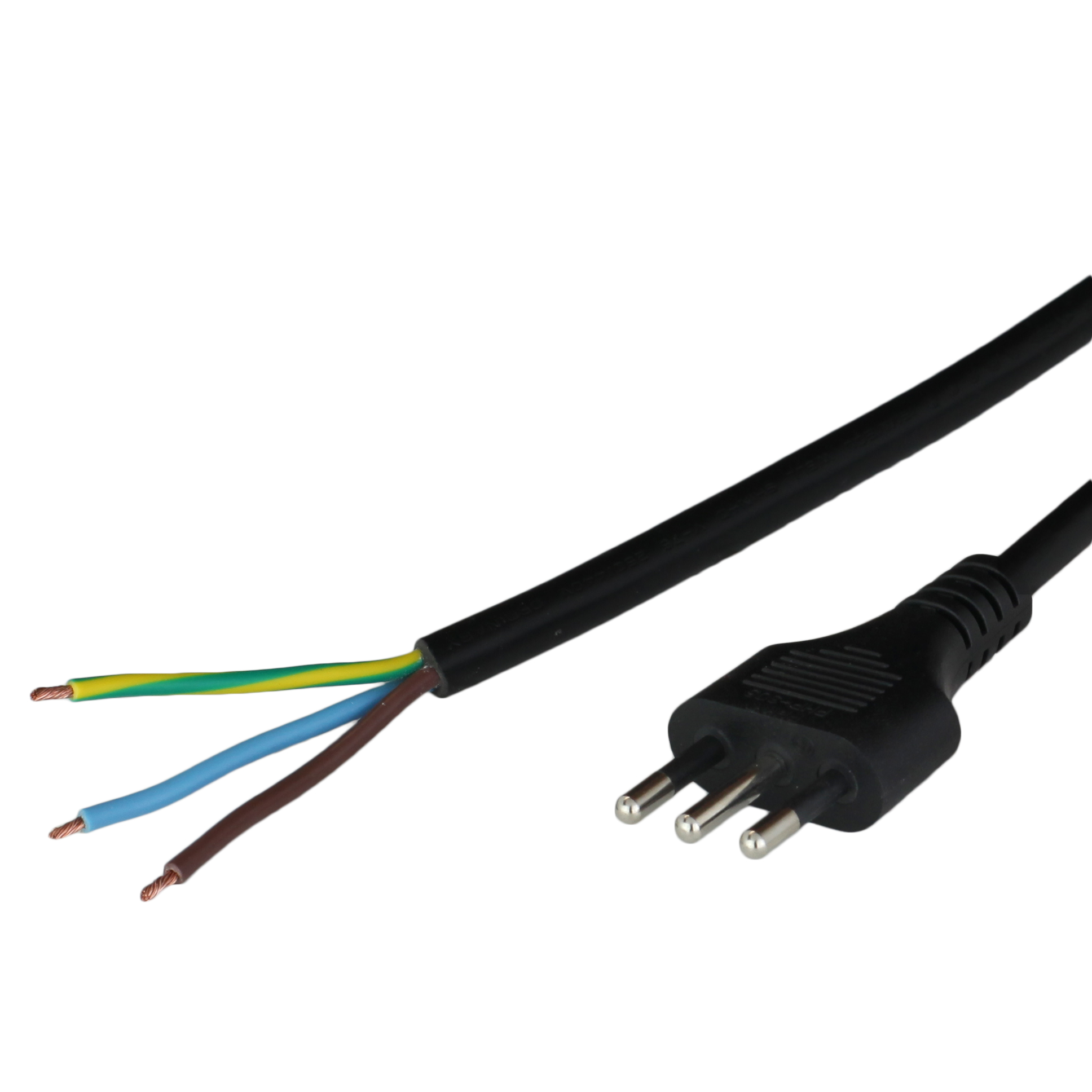 16A Italy Power Plug to Open Ended Power Cords