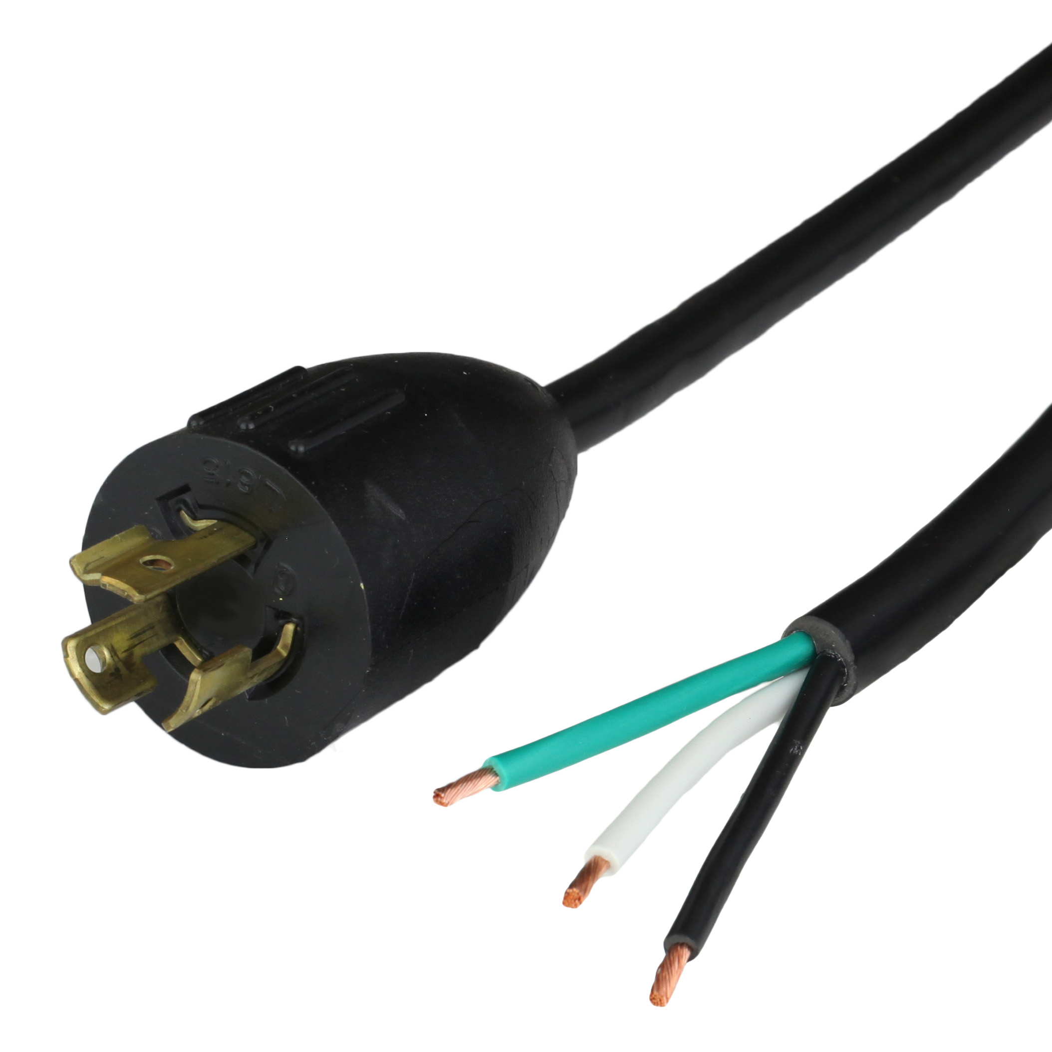 250V 15A NEMA L6-15P to Open (Whigs, Pigtails) Power Cords