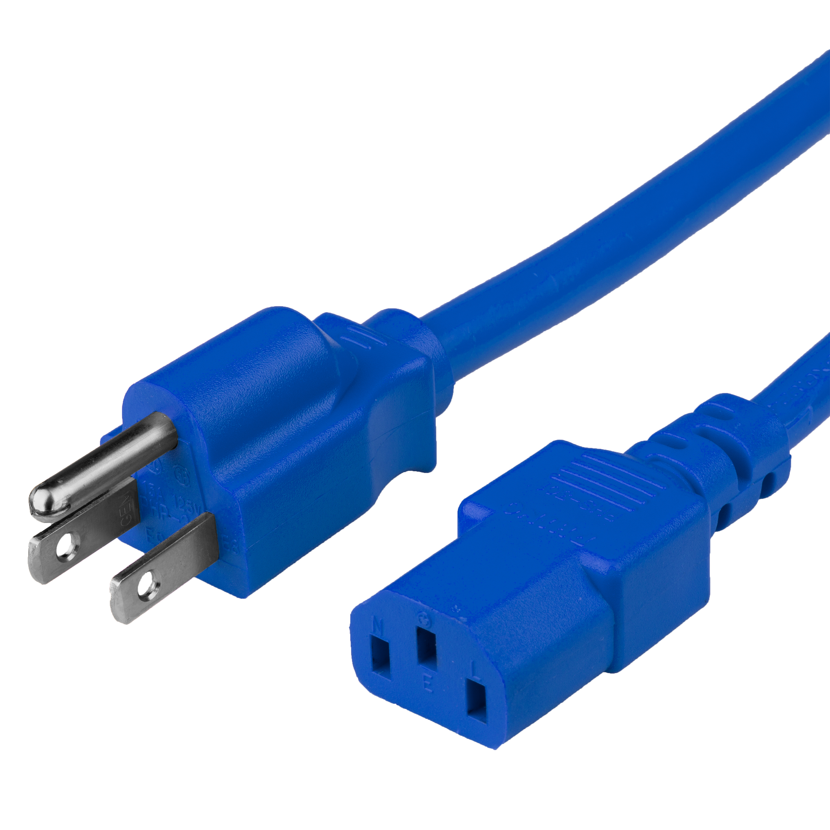 15A Blue NEMA 5-15P to IEC 60320 C13