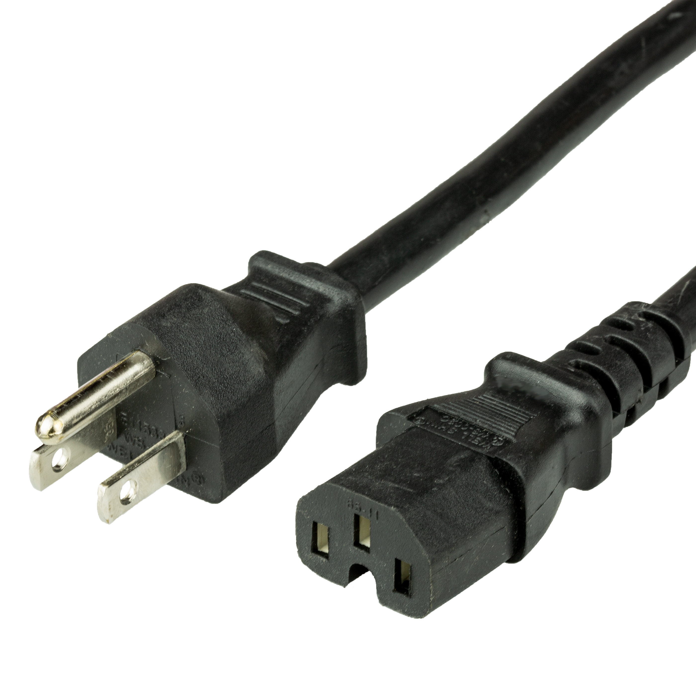 1FT Nema 5-15P to IEC 60320 C15 15A 125V - Black