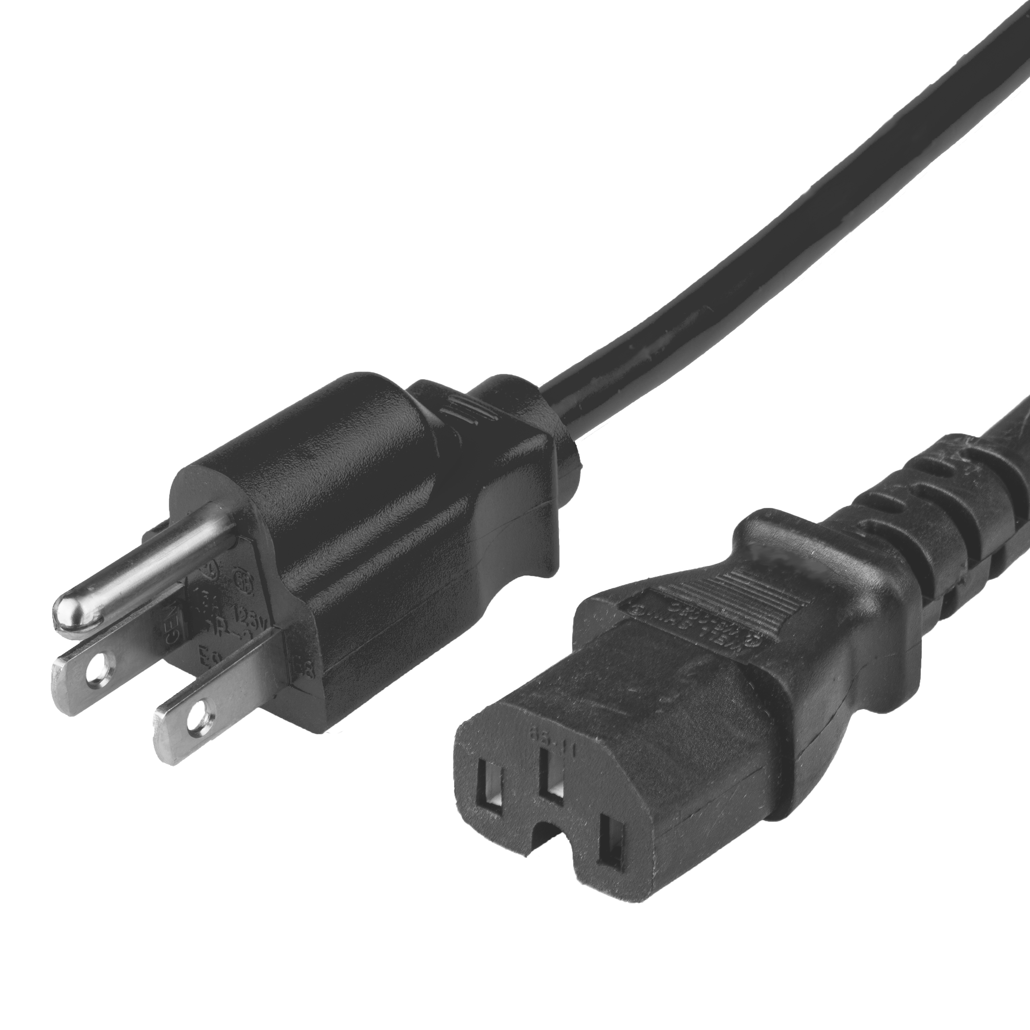 13A NEMA 5-15P to IEC 60320 C15 Black