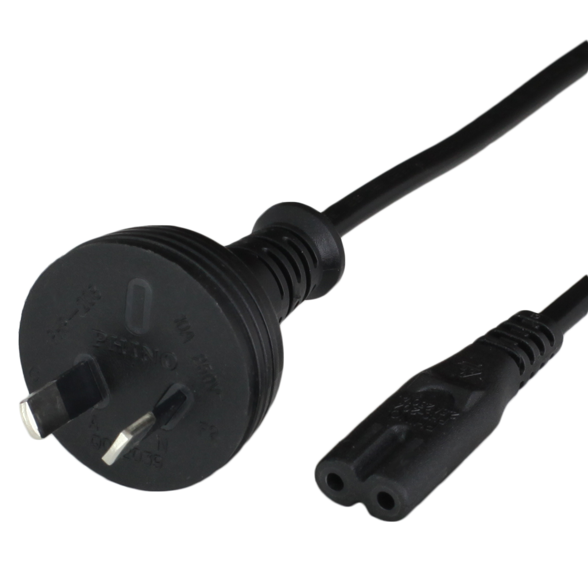 Australia AS/NZS 3221 2-Pin Plug to IEC 60320 C7 Power Cords