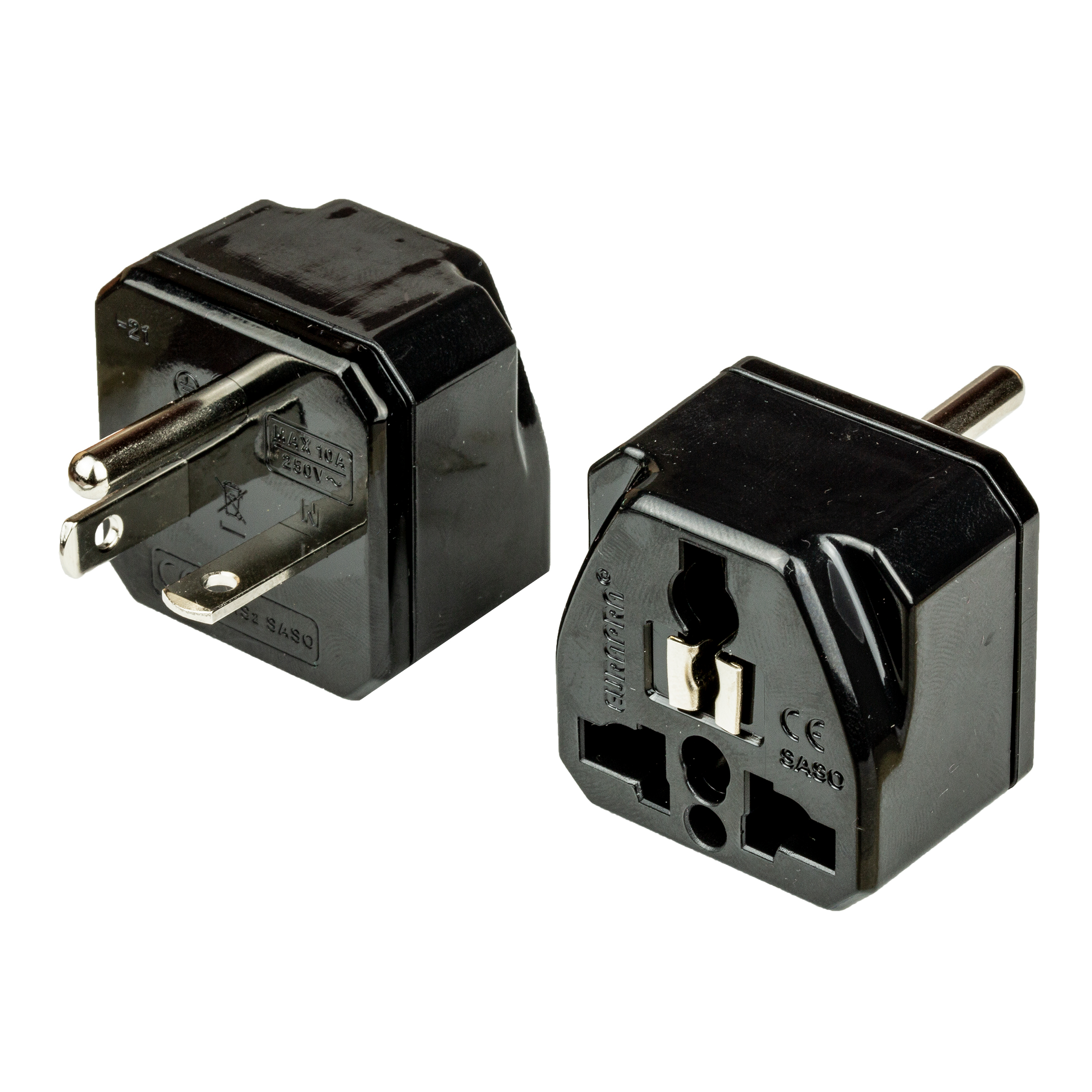 Adapter NEMA 6-20P to Universal 20A 250V BLACK