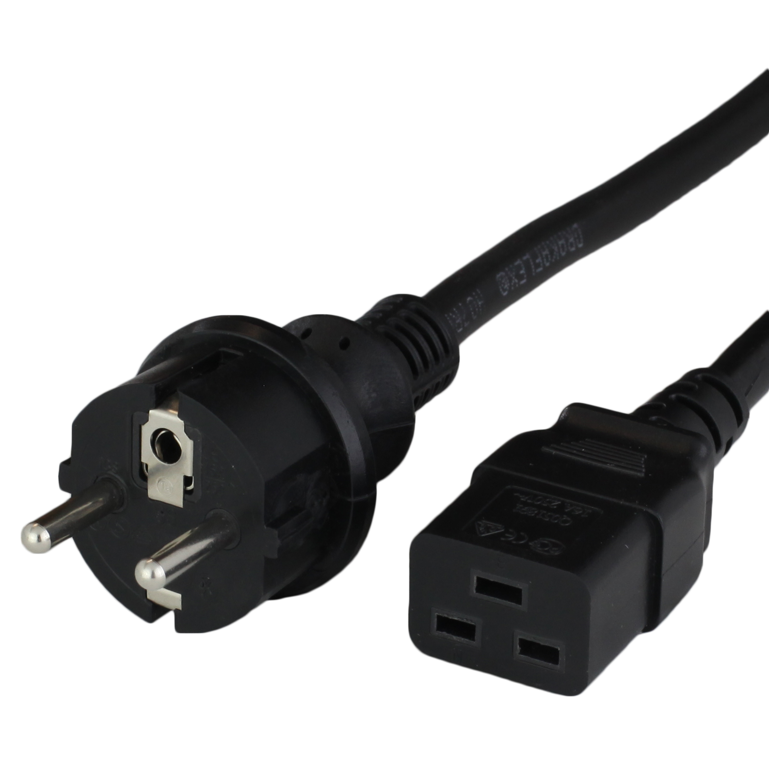 Europe Schuko CEE7/7 to Standard IEC 60320 C19 TAA Power Cords