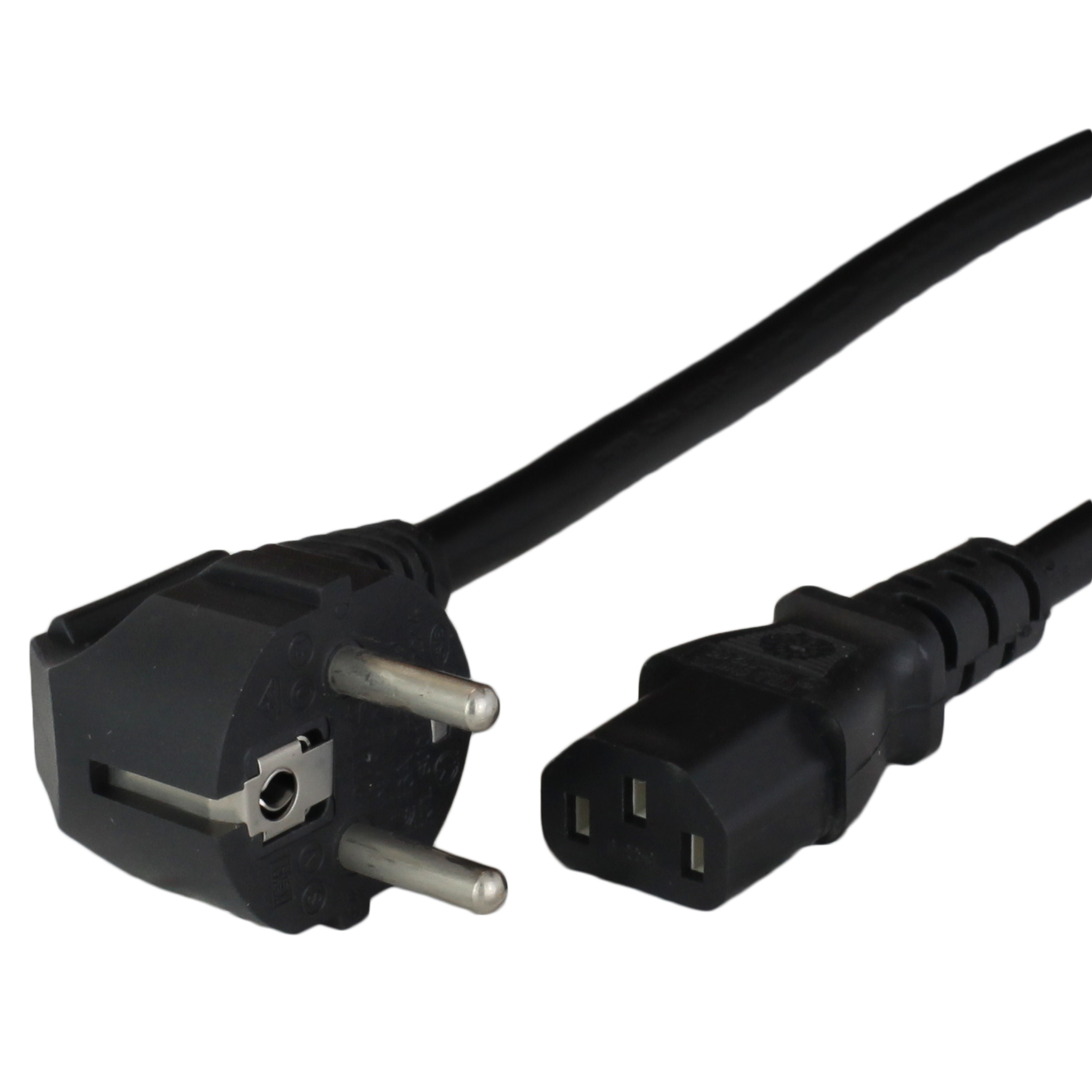 Down Angled Europe Schuko CEE7/7 to IEC 60320 C13 Power Cords