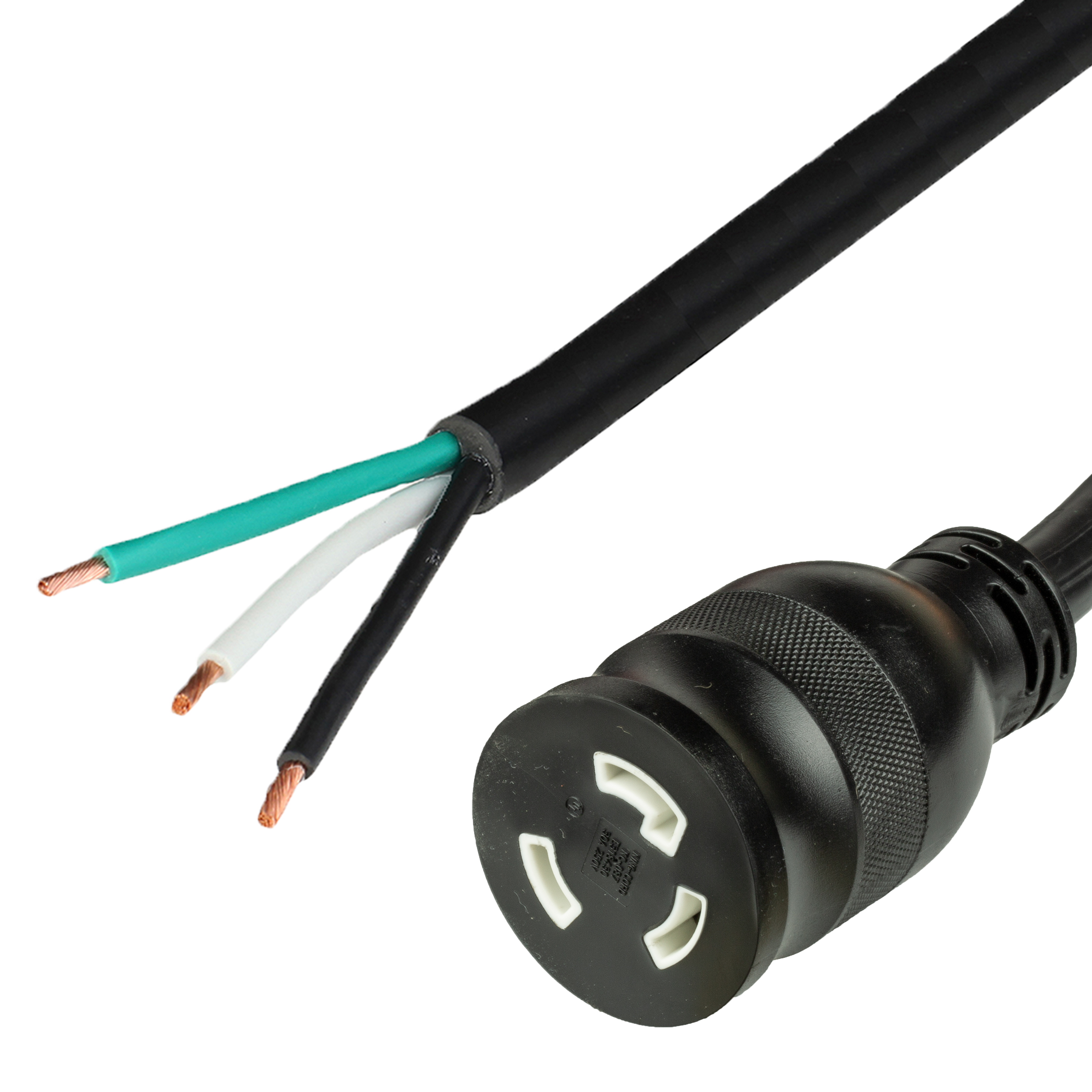 NEMA L6-30R (Female) to OPEN (WHIPS PIGTAILS)