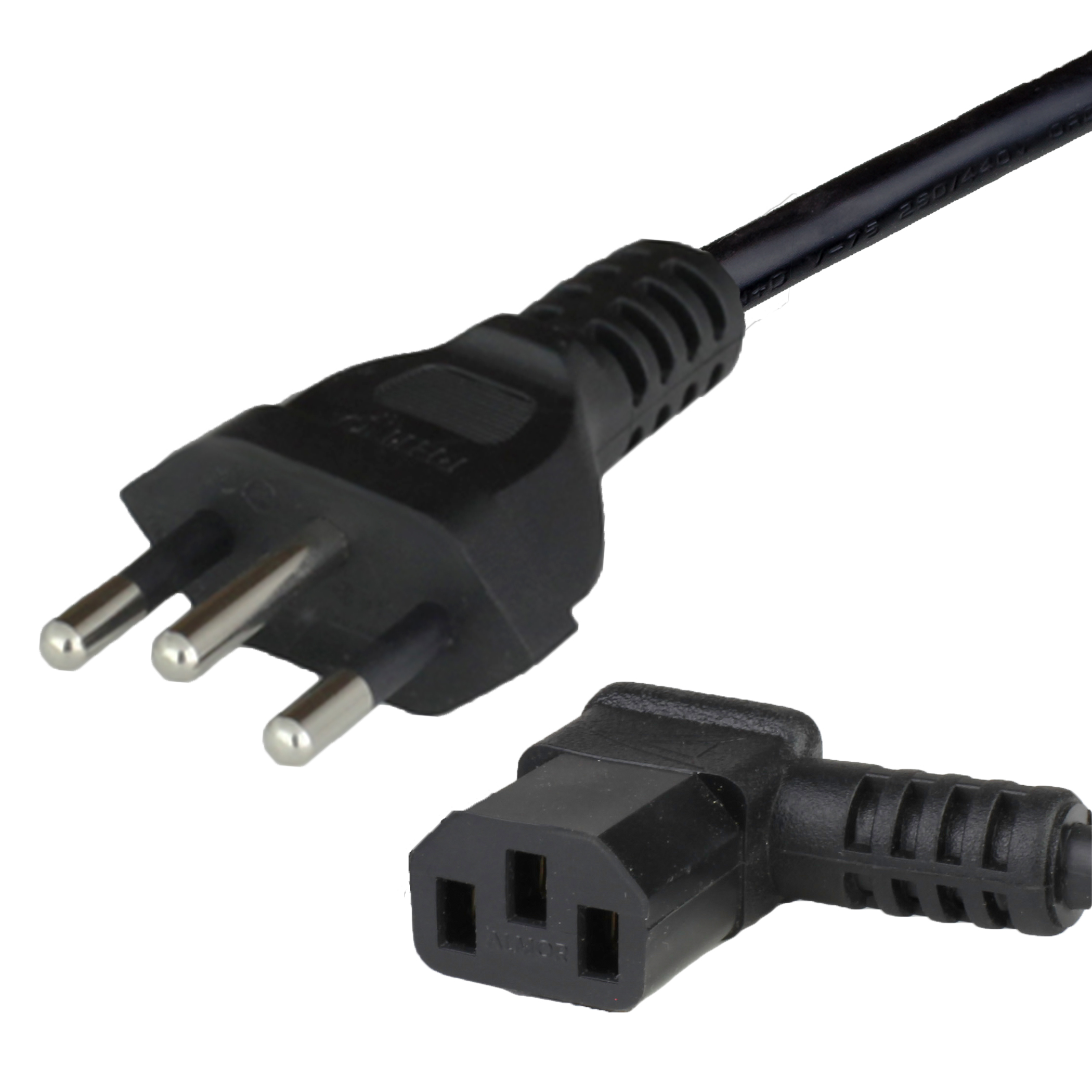 Switzerland SEV 1011 Type J 10A Plug to Left Angled C13 Power Cords