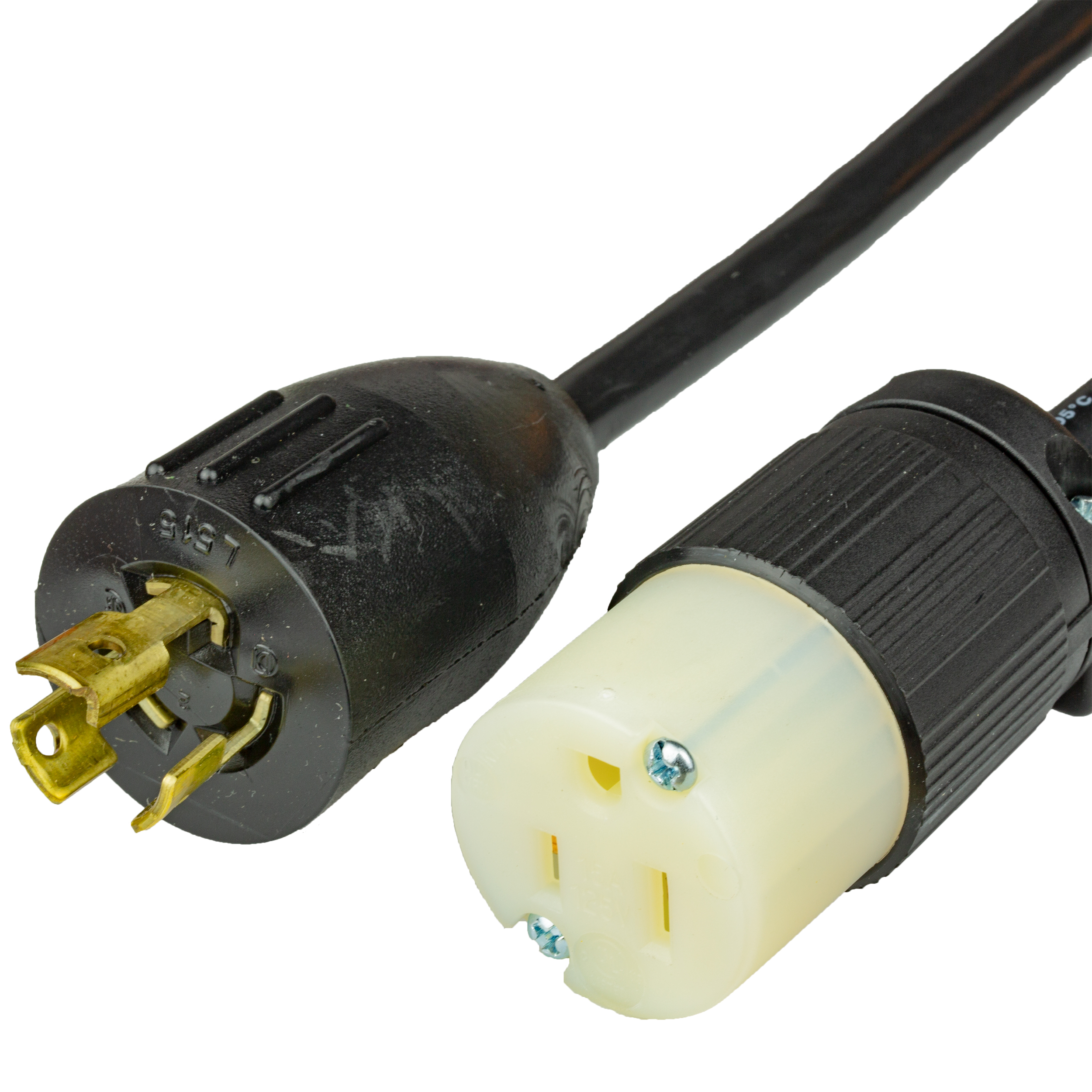 Black NEMA L5-15P to User Attached NEMA 5-15R Power Cords