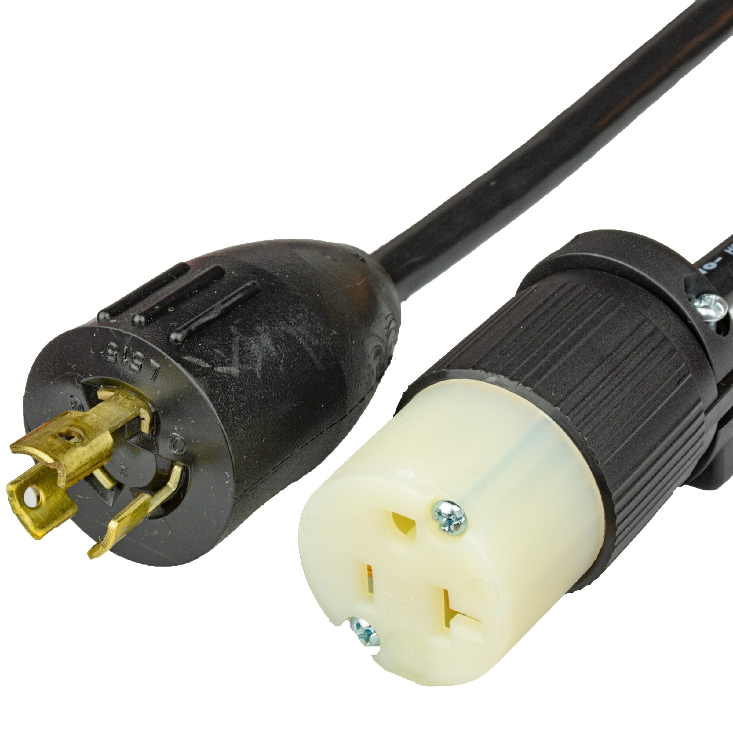 Black NEMA L5-15P to User Attached NEMA 5-20R Power Cords