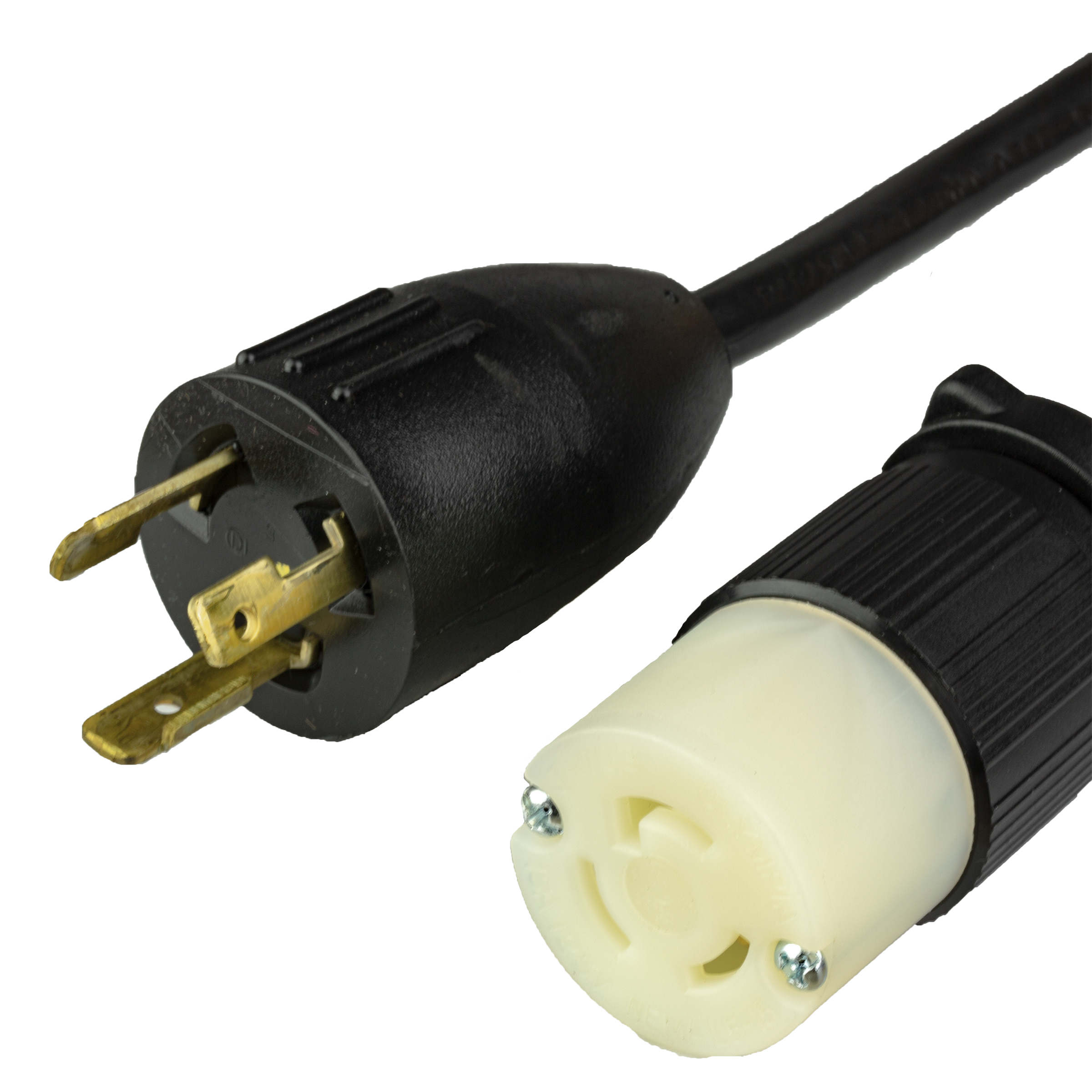 Black NEMA L5-20P to User Attached L5-15R Power Cords