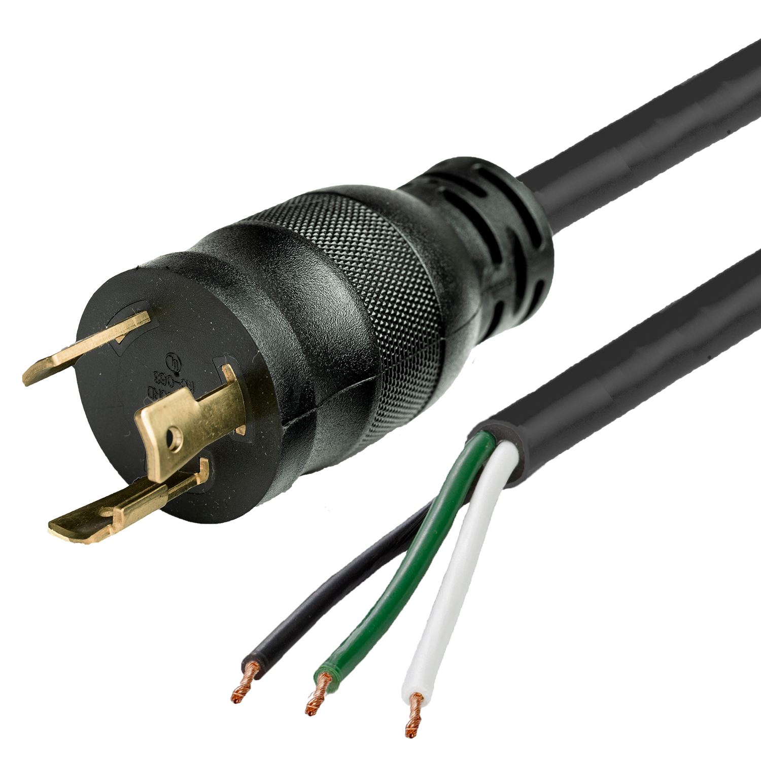 30A 125V NEMA L5-30P to Open (Whips, Pigtails) Power Cords