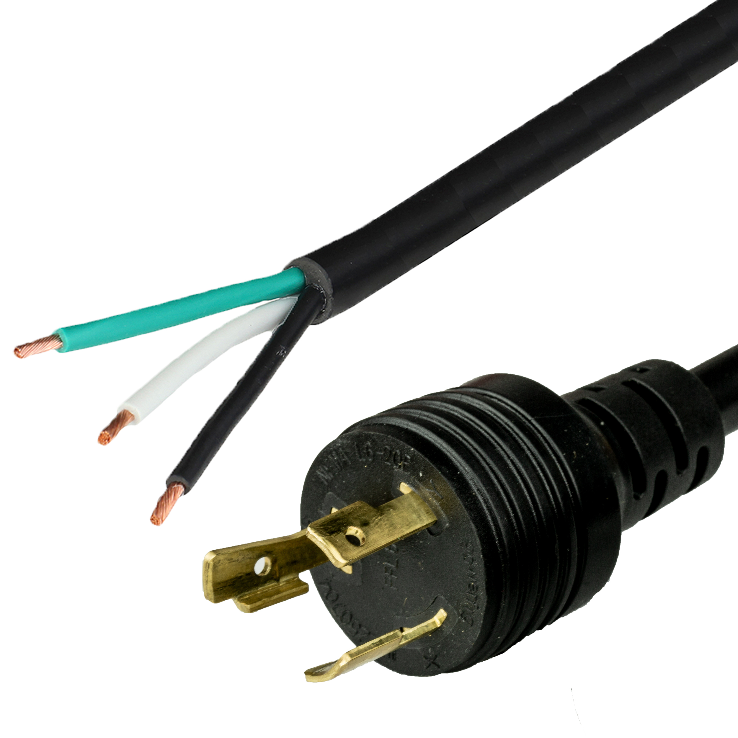 20A NEMA L6-20P TO OPEN (WHIPS PIGTAILS)