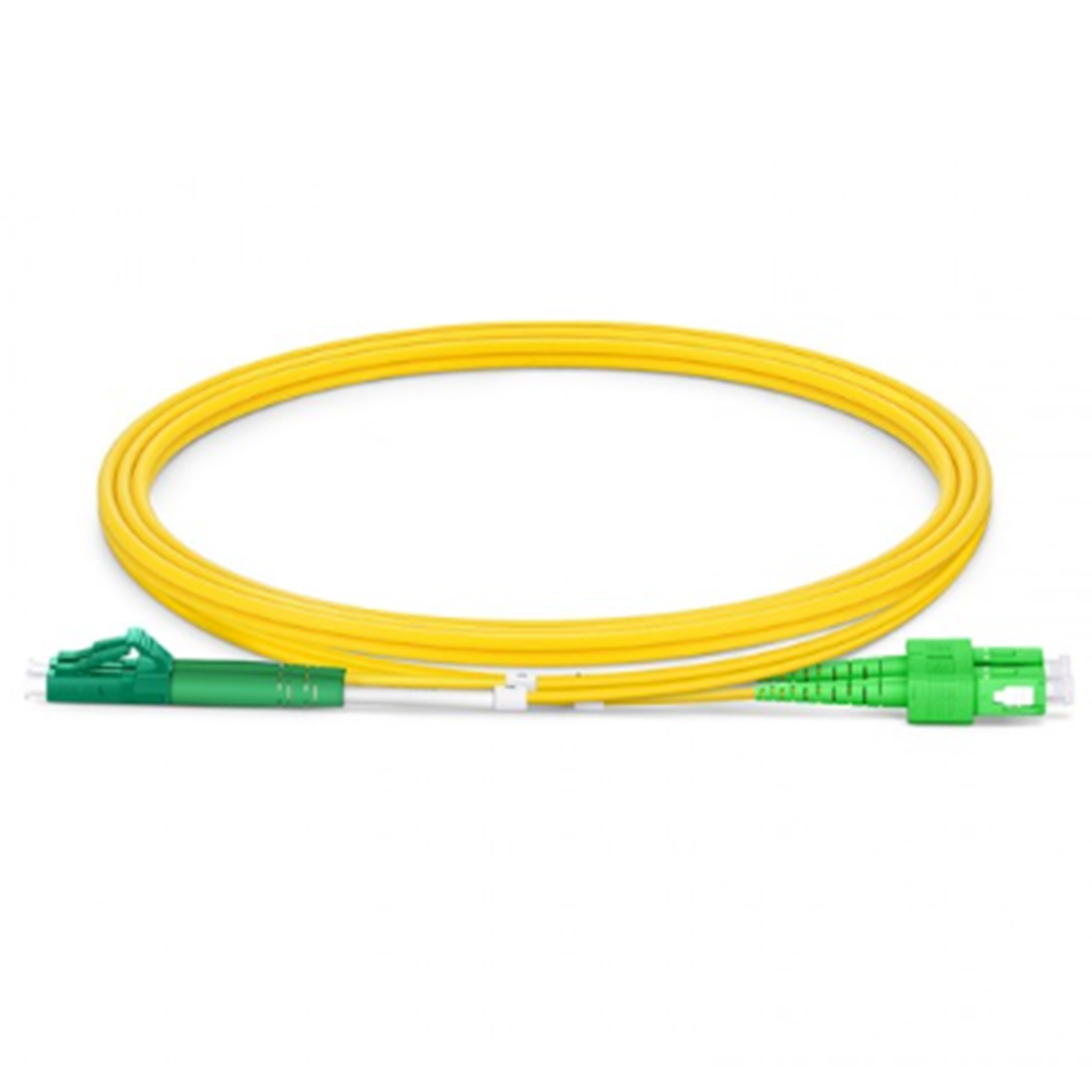 OS2 LC-SC Duplex Singlemode Fiber Optic Patch Cables - Yellow