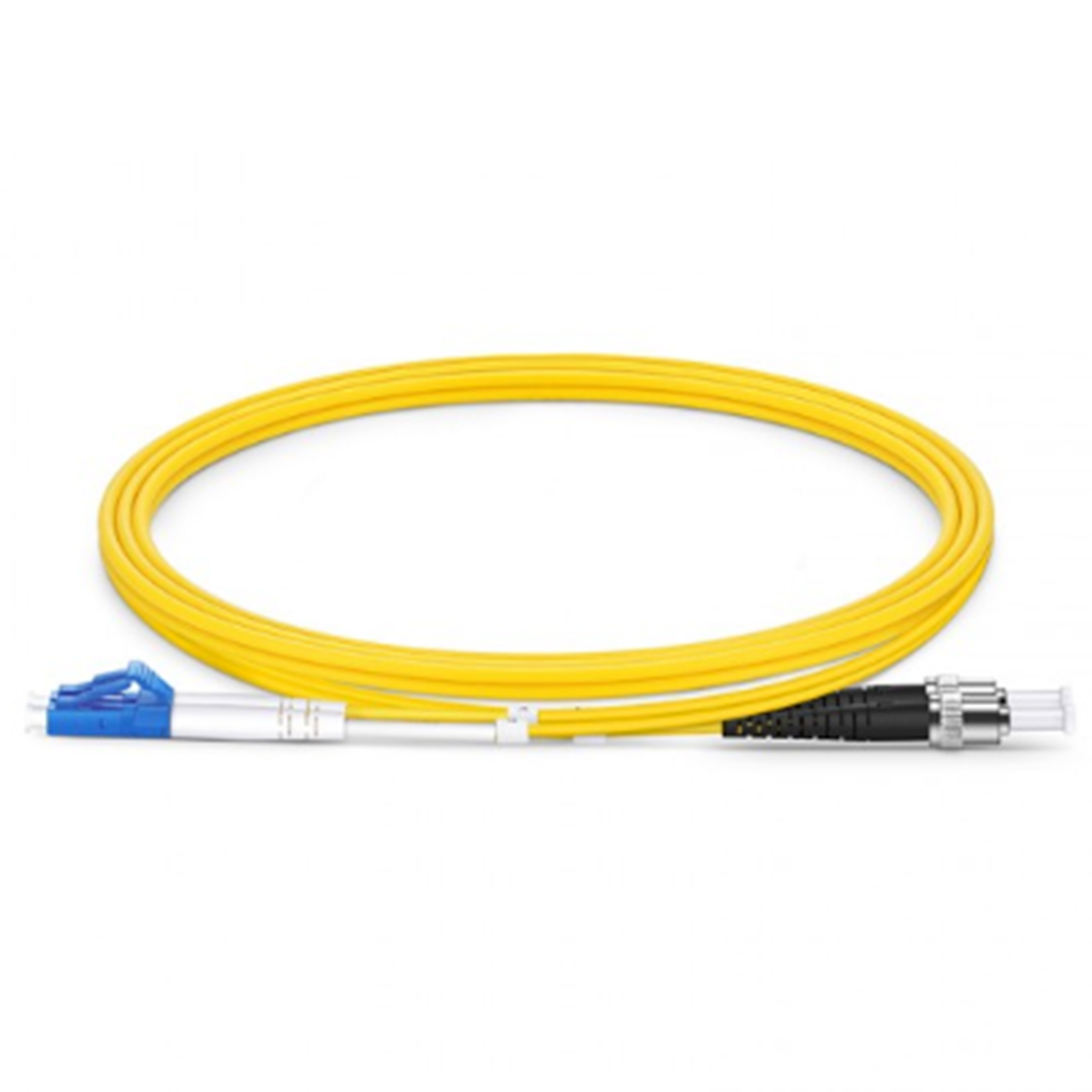 OS2 LC-st Duplex Singlemode Fiber Optic Patch Cables - Yellow