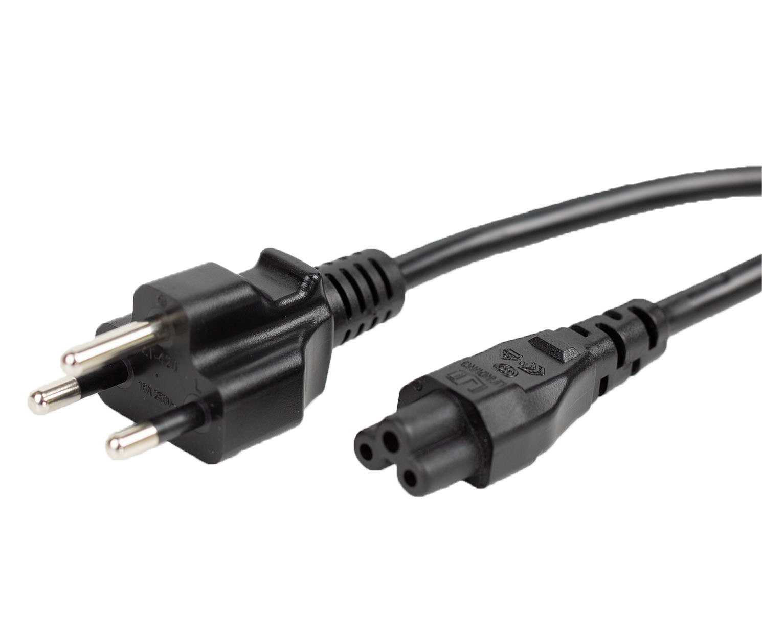1.8m (6FT) Thailand Plug to C5 2.5A 250V 0.75mm2 H03VV-F BLACK