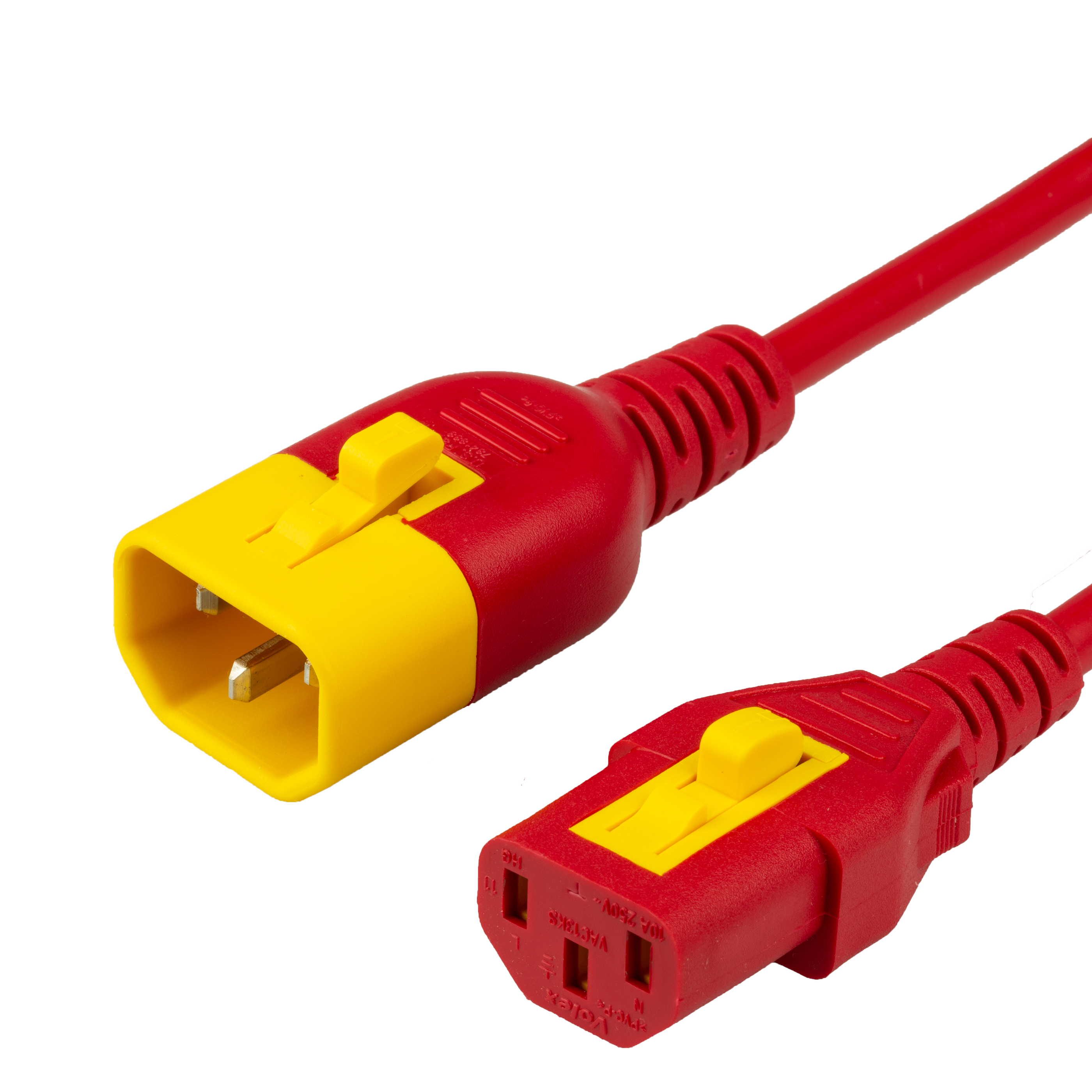1.5FT C13 C14 V-LOCK 10A 250V RED Power Cord