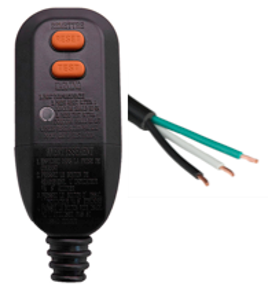 AUTOMATIC RESET - Plug Head Style - NEMA 5-15P to OPEN GFCI Power Cord