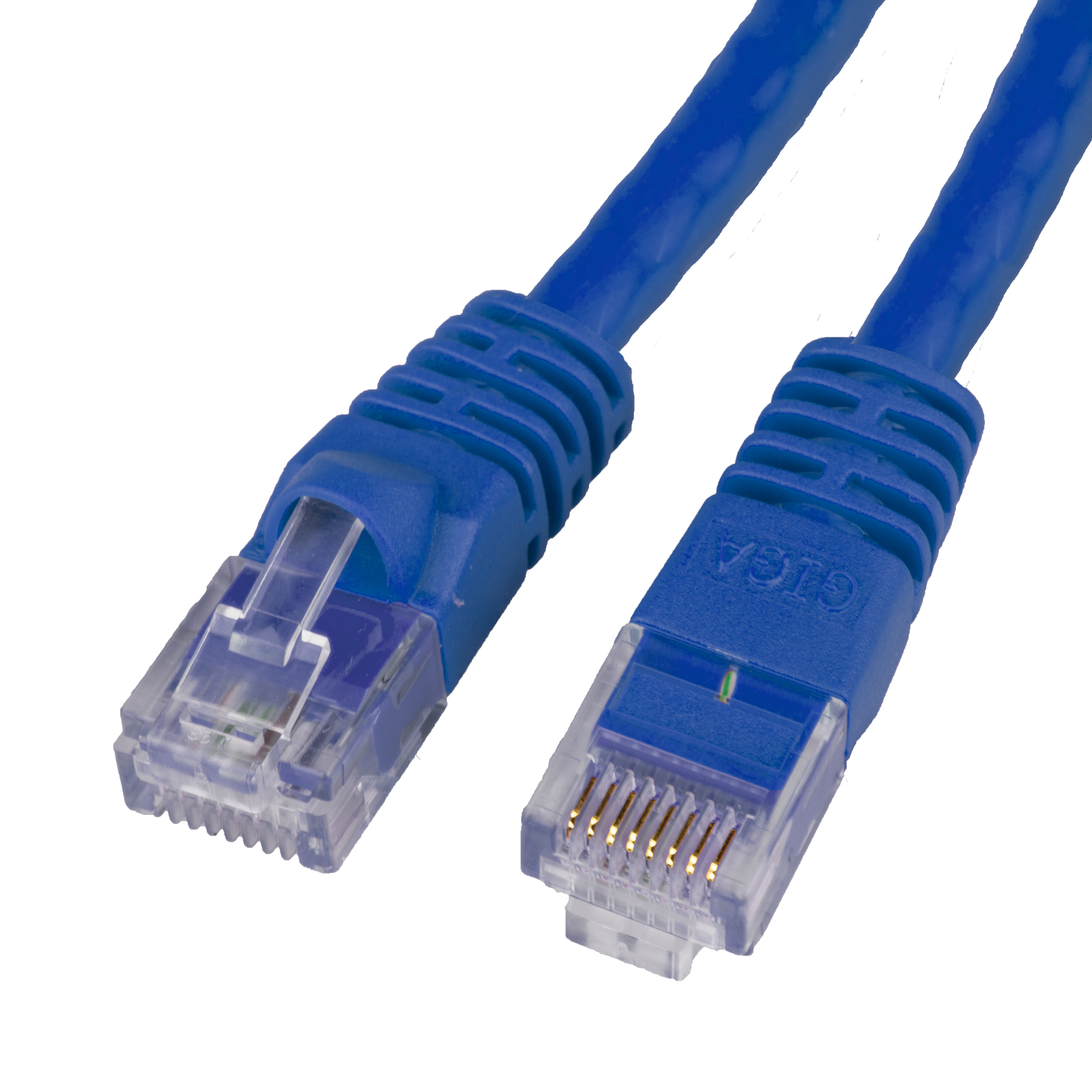 Unshielded CAT5e Blue Ethernet Patch Cable - Molded Boot/ Snagless RJ45 to RJ45