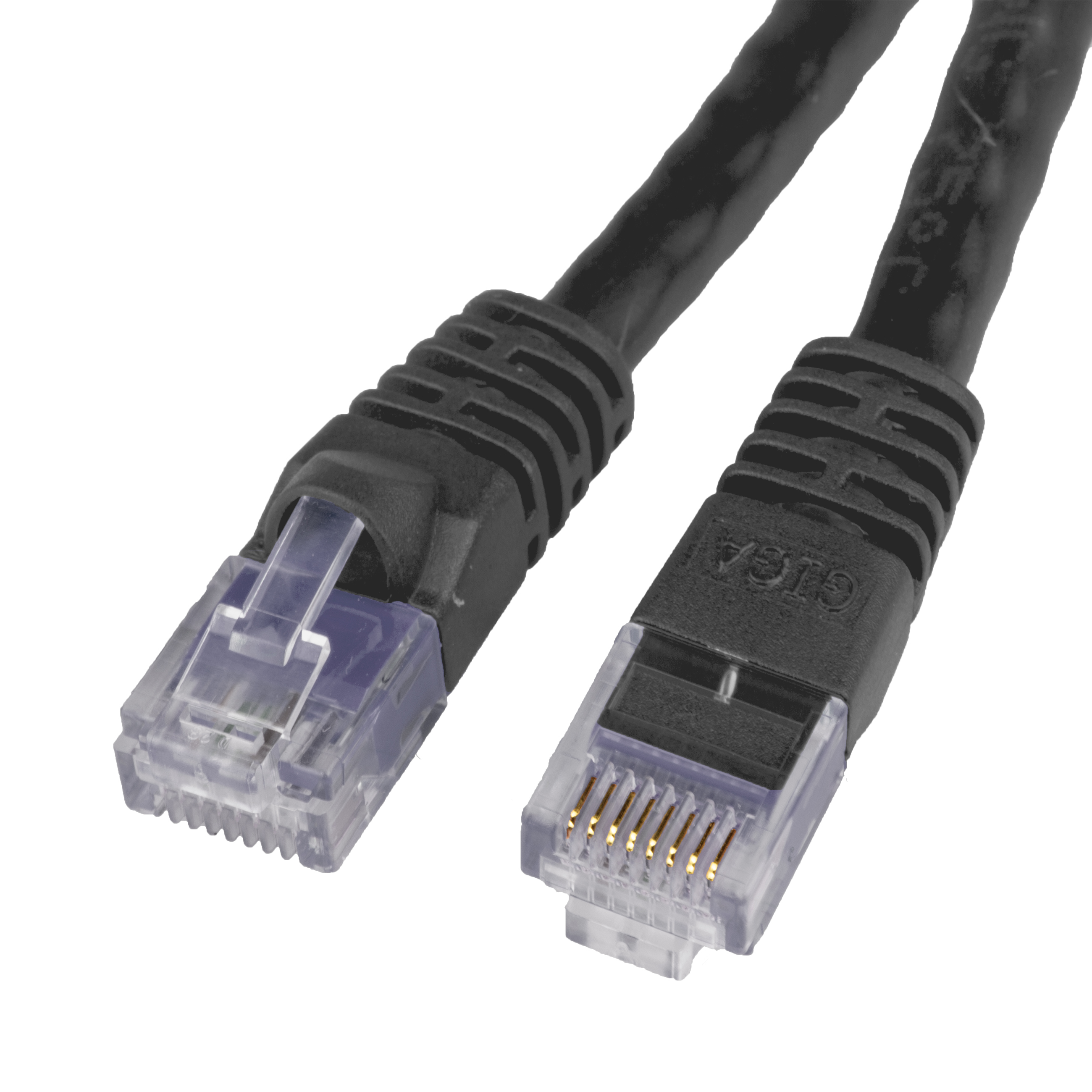 Unshielded CAT6 Black Ethernet Patch Cable - Molded Boot/Snagless RJ45 to RJ45
