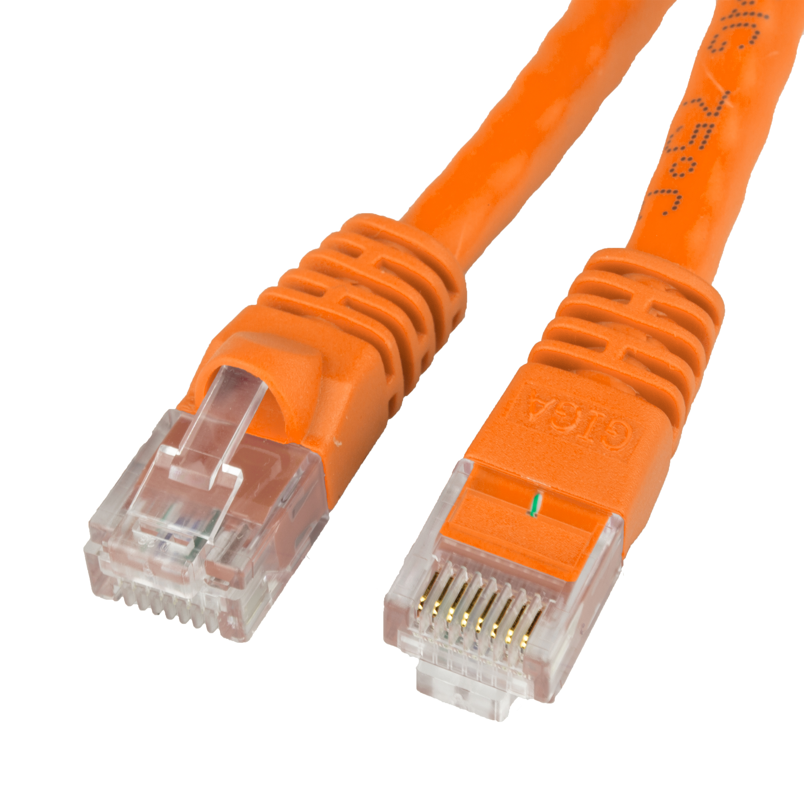 Unshielded CAT6 Orange Ethernet Patch Cable - Molded Boot/Snagless RJ45 to RJ45