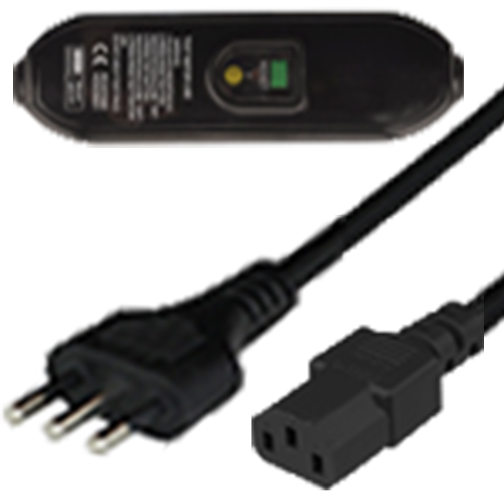 Italian 10A Plug to IEC 60320 C13 RCD Power Cords
