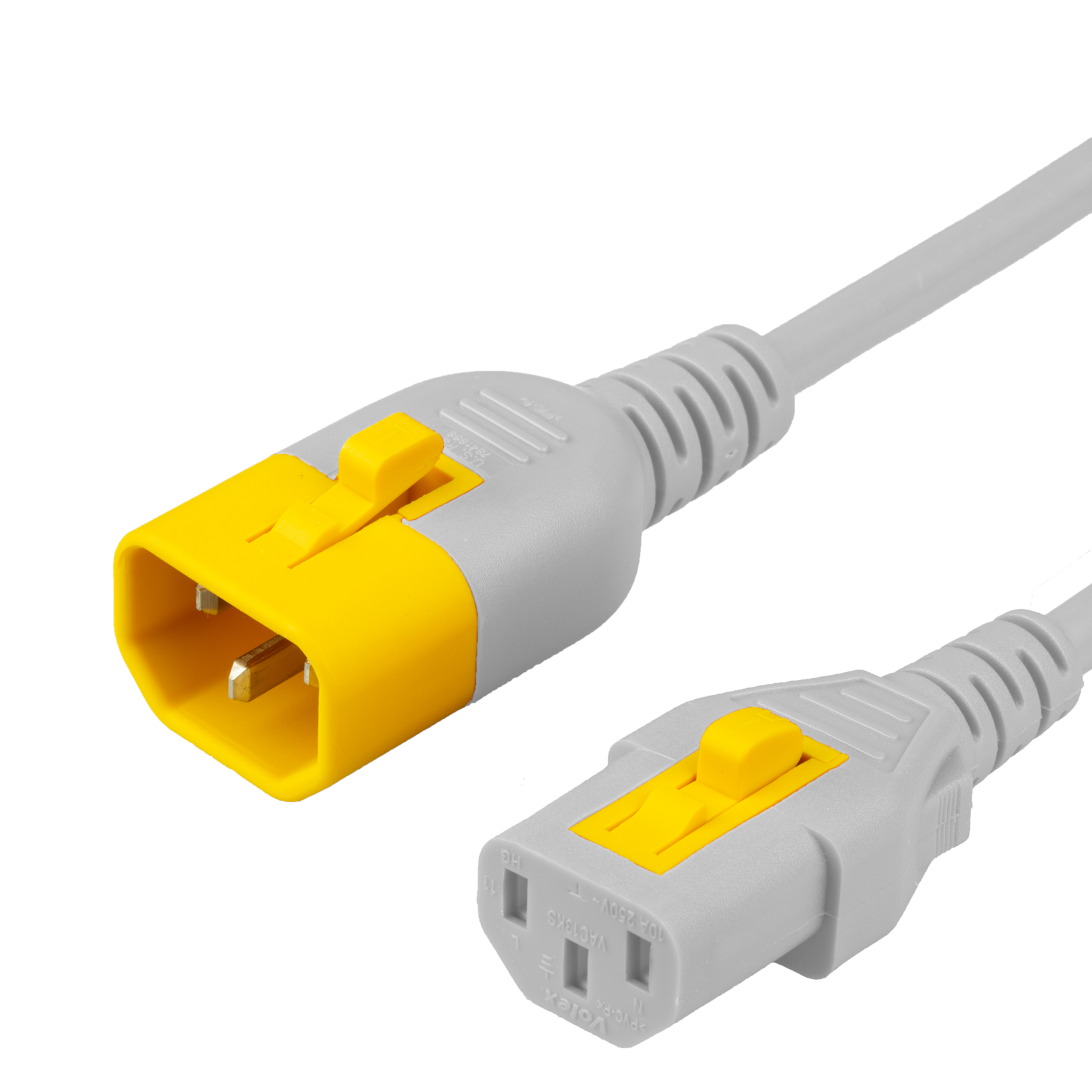 5FT C13 C14 V-LOCK 10A 250V WHITE Power Cord