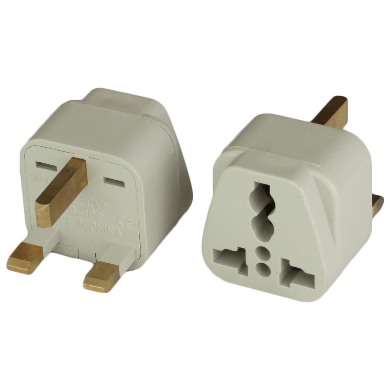Adapter United Kingdom Plug to Universal 13A 250V Beige