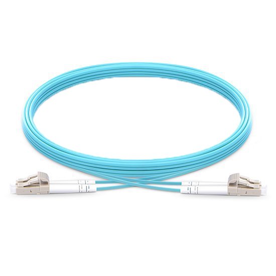 OM4, 2.00mm Mutimode Duplex Fiber Optic Cable 3 Meter Aqua