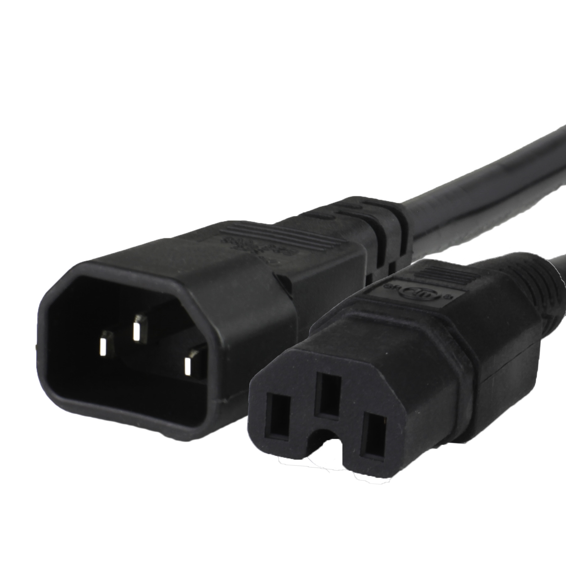 2FT C15 C14 10A 250V BLACK Power Cord