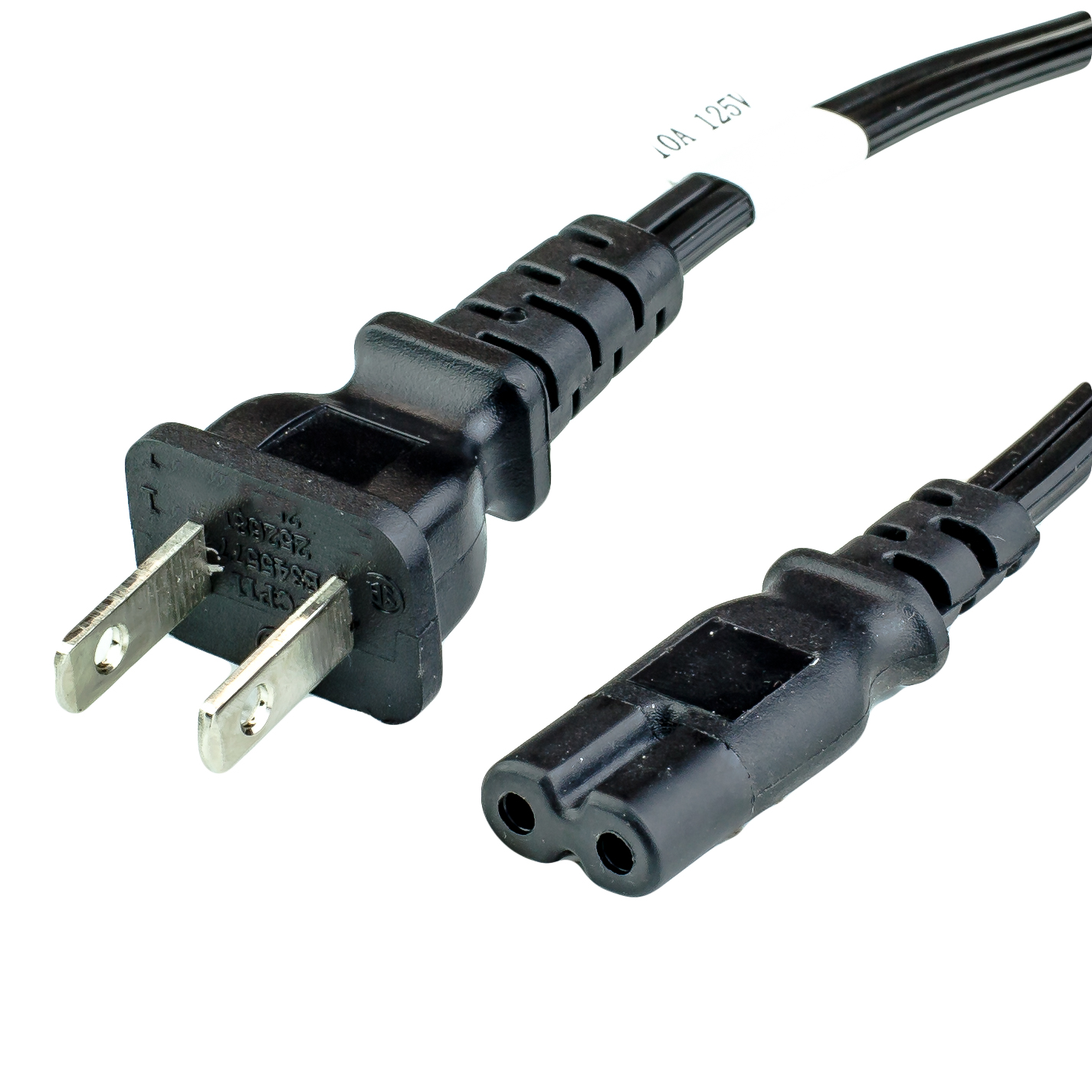 1FT NEMA 115P to C7 SPT2 10A Non Polarized Power Cord
